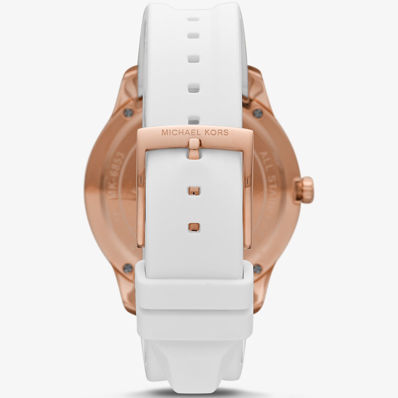 ĐỒNG HỒ MICHAEL KORS RUNWAY DIVE OVERSIZED ROSE GOLD-TONE SILICONE STRAP WATCH MK6853 1