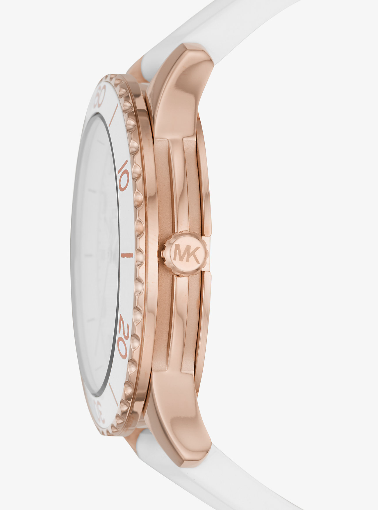 ĐỒNG HỒ MICHAEL KORS RUNWAY DIVE OVERSIZED ROSE GOLD-TONE SILICONE STRAP WATCH MK6853 7