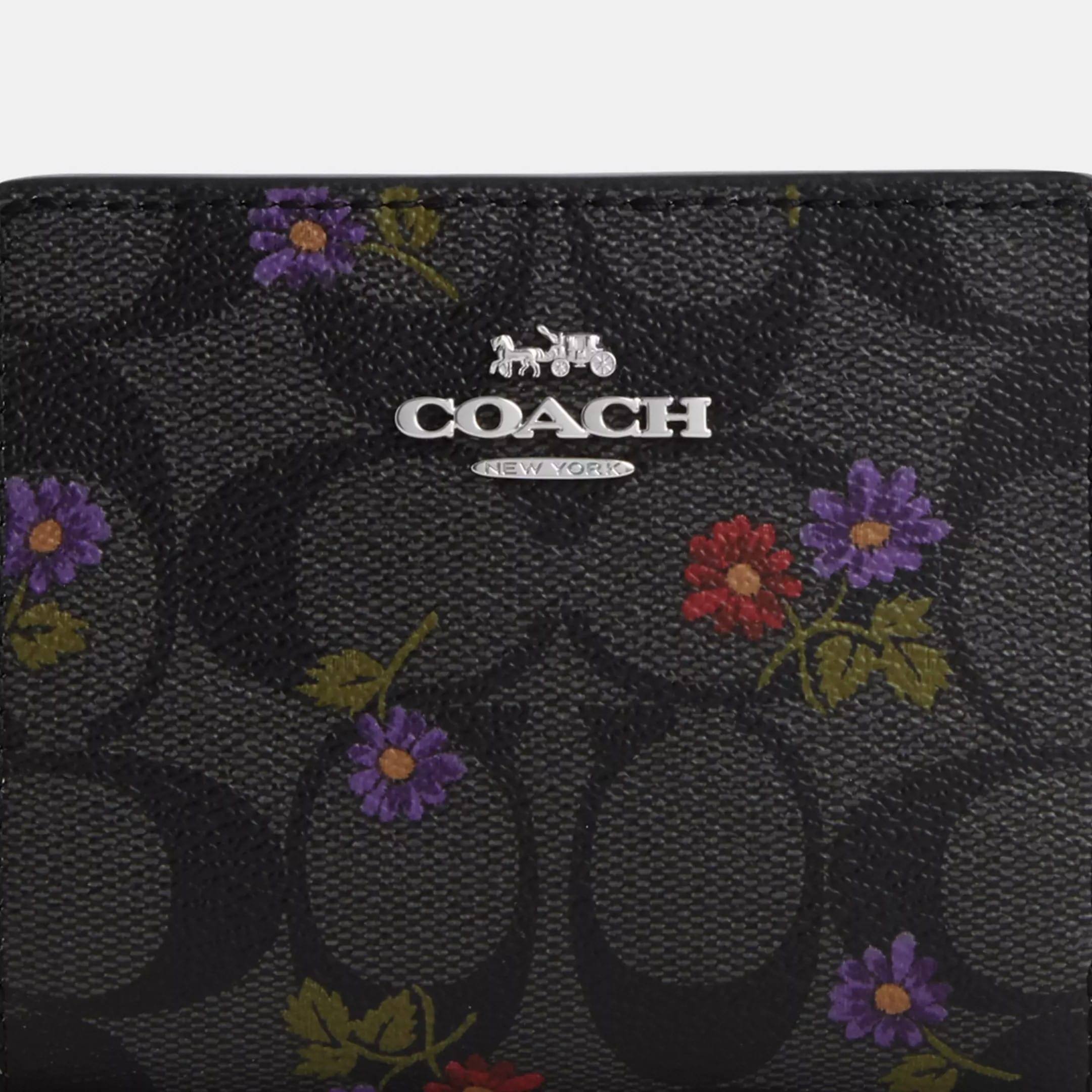 Ví Coach ngắn Snap Wallet In Signature Canvas With Country Floral Print CM973 1