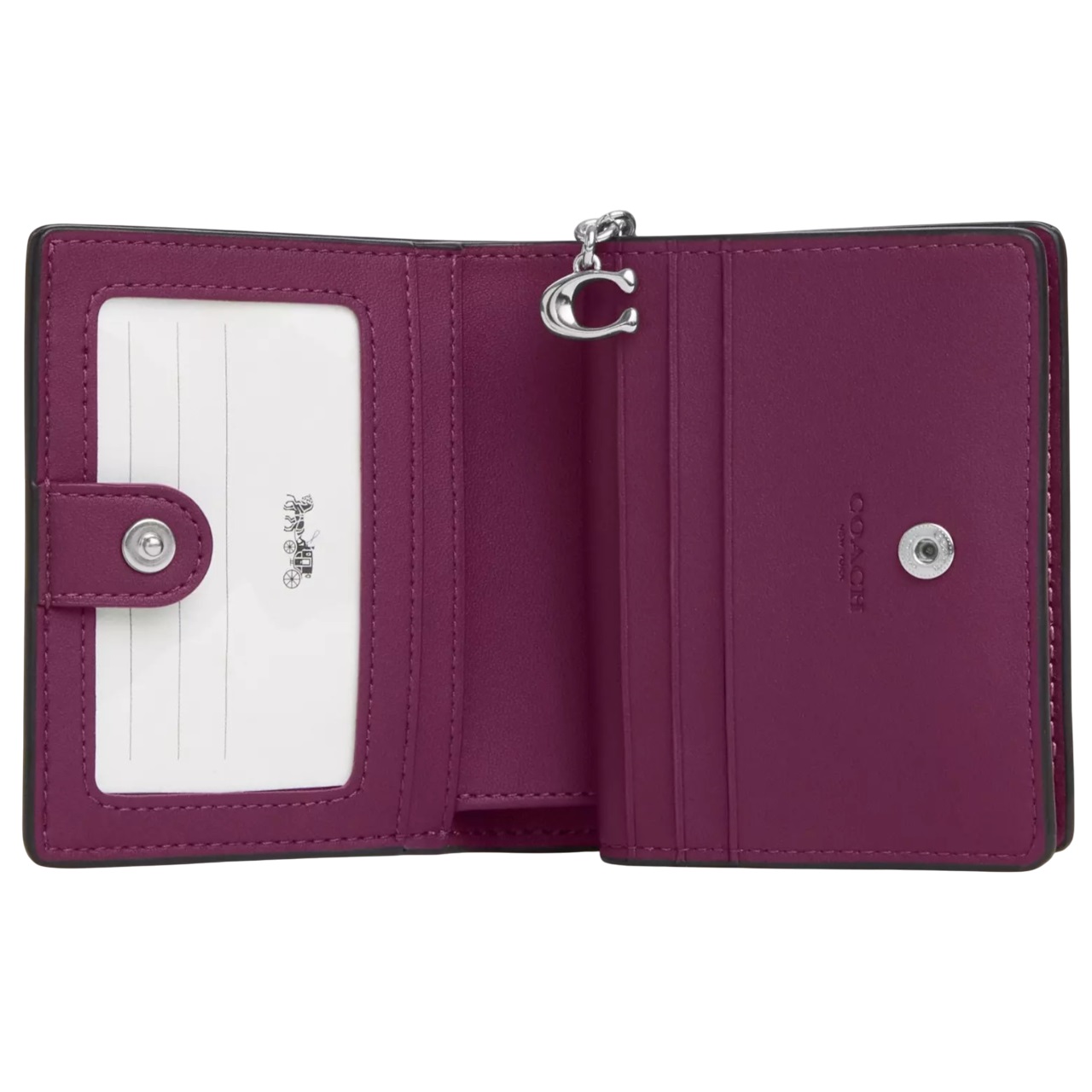 Ví Coach ngắn Snap Wallet In Signature Canvas With Country Floral Print CM973 2