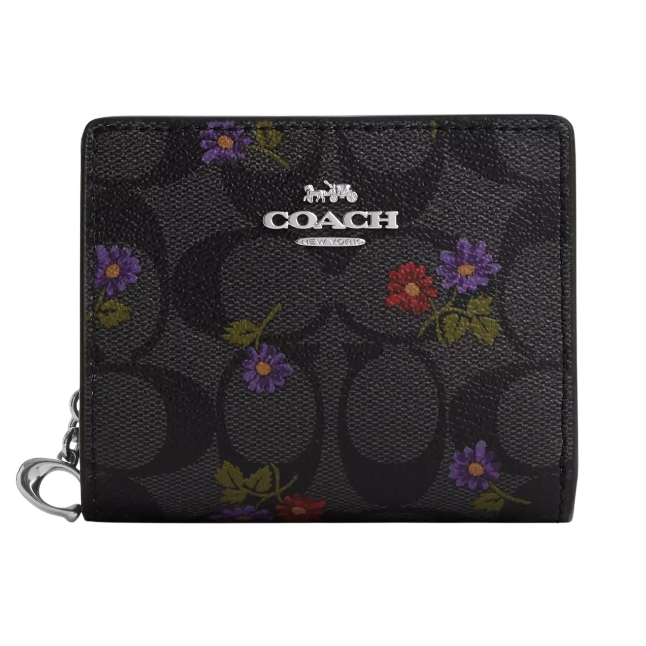 Ví Coach ngắn Snap Wallet In Signature Canvas With Country Floral Print CM973 4