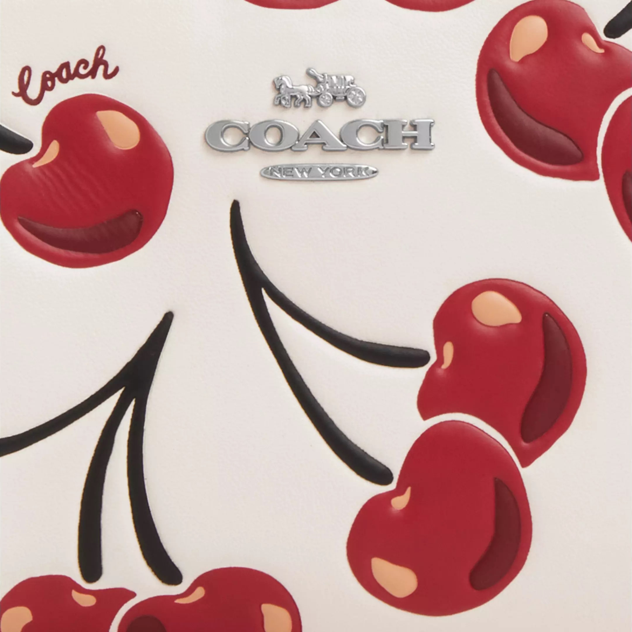 Ví nữ ngắn Coach Snap Wallet With Cherry Print CZ618 1