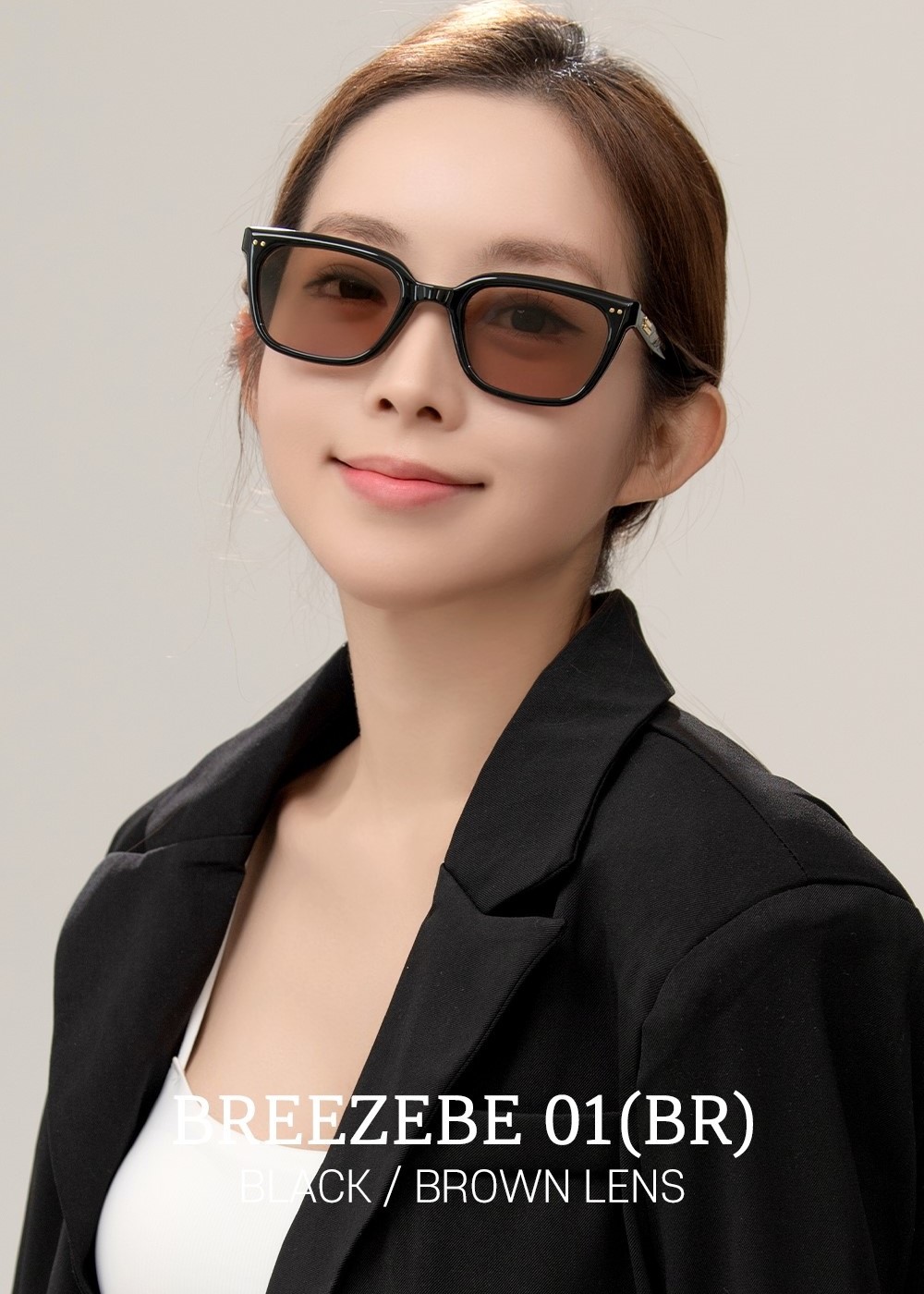 Mắt Kính Gentle Monster Breezebe 01(BR) Brown Lenses Black Acetate Frame 7