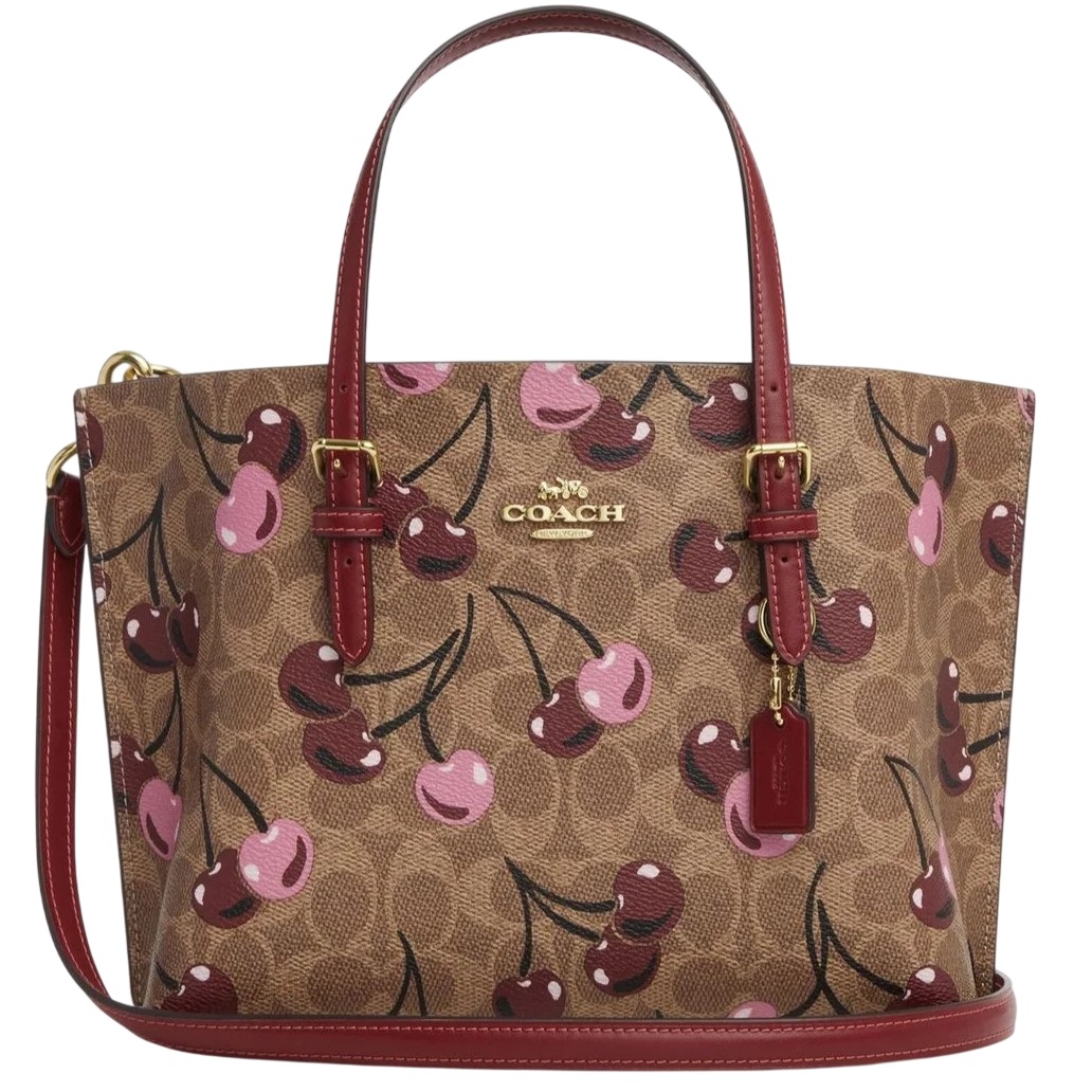 Túi Coach nữ Mollie Tote Bag 25 In Signature Canvas With Cherry Print CZ772 2