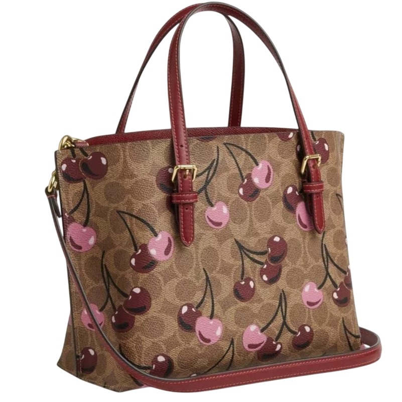 Túi Coach nữ Mollie Tote Bag 25 In Signature Canvas With Cherry Print CZ772 5