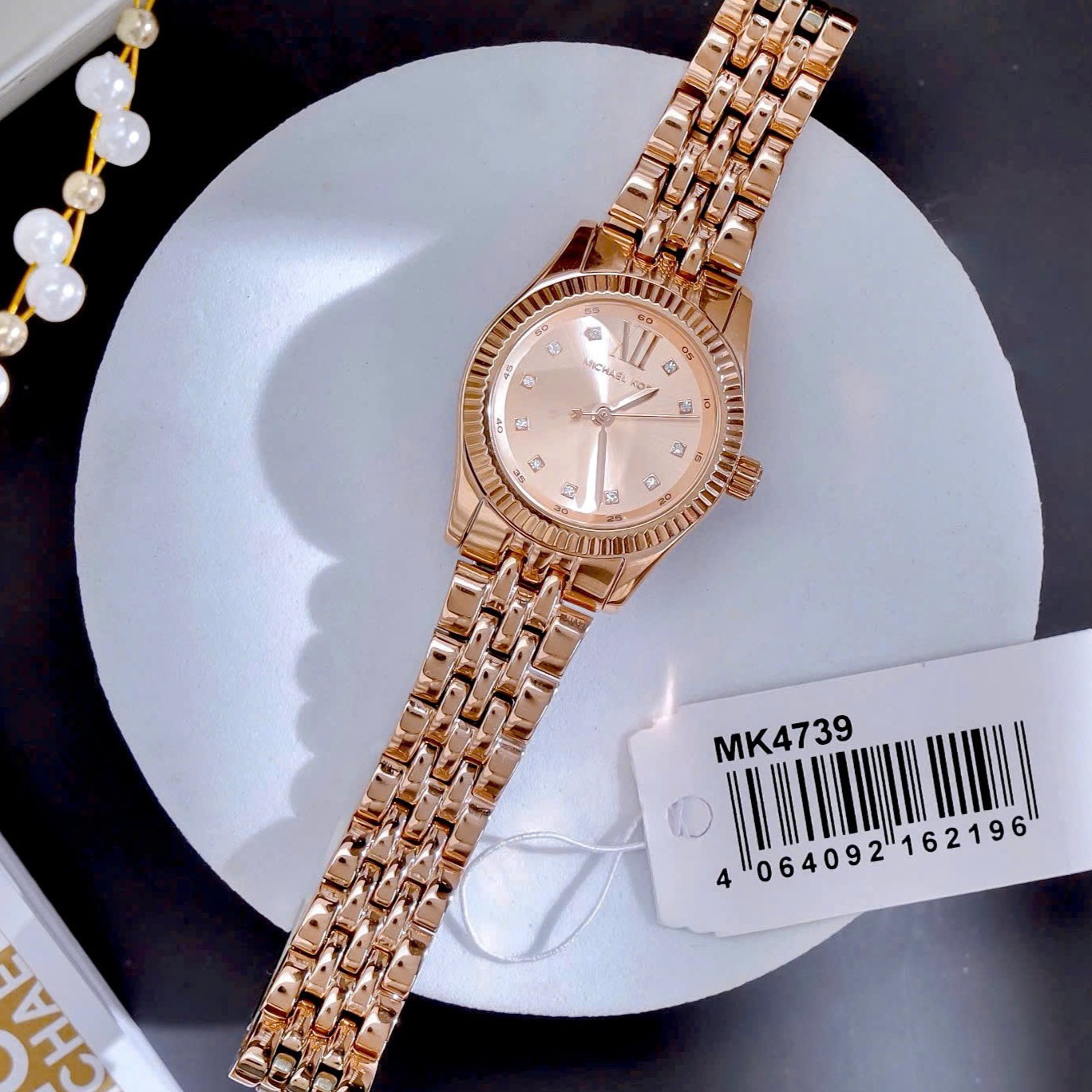 Đồng hồ MK nữ Michael Kors Petite Lexington Rose Gold-tone Pavé Watch MK4739 11
