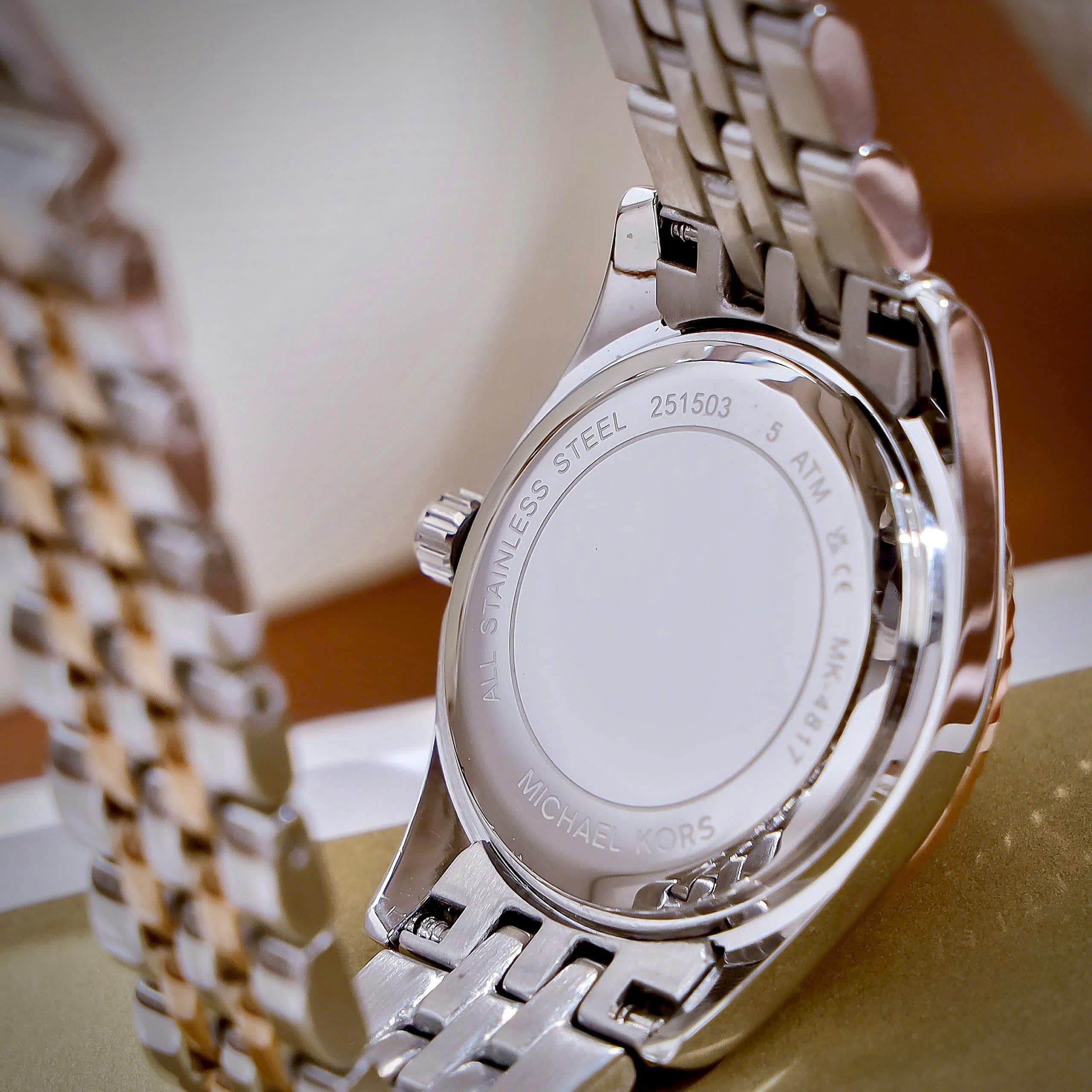 Đồng hồ MK nữ Michael Kors Lexington Pavé Two-Tone Watch and Slider Bracelet Gift Set MK4817 2