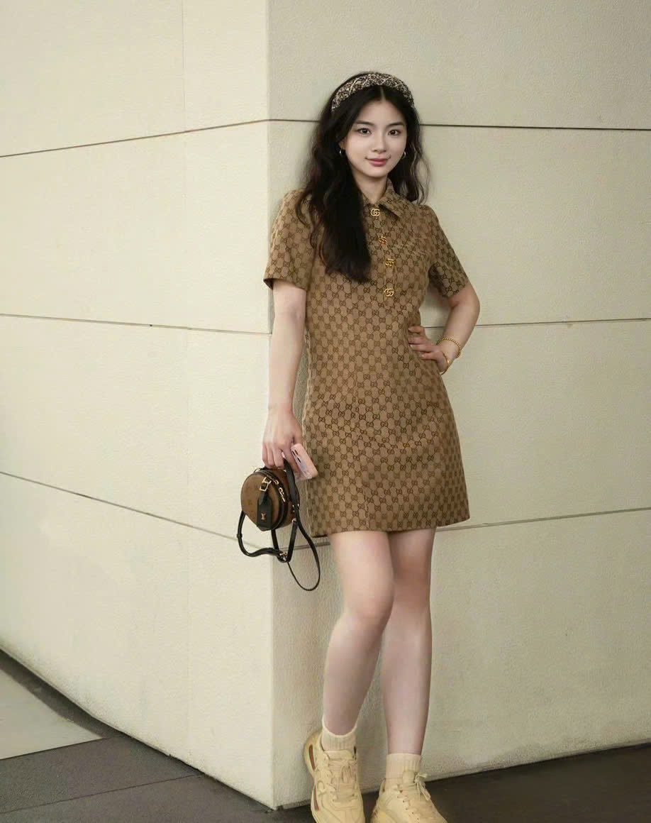 Áo đầm Gucci dáng suông cổ bẻ 2