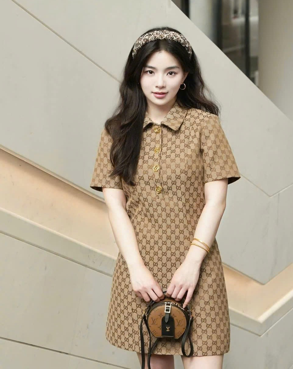 Áo đầm Gucci dáng suông cổ bẻ 5