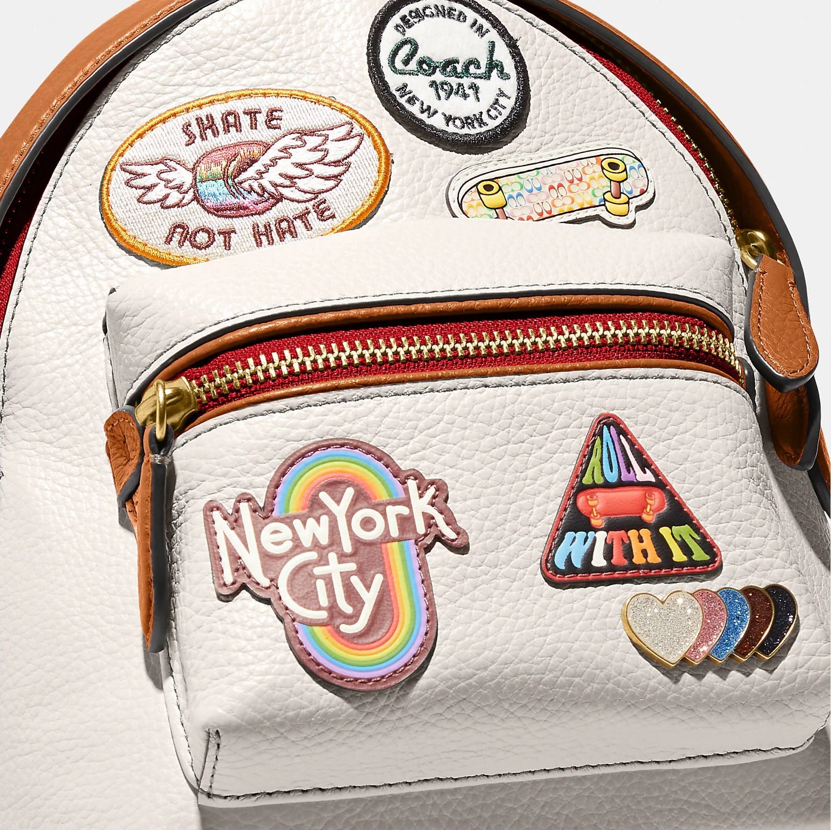 BALO NỮ COACH CHARTER BACKPACK 18 WITH PATCHES CA137 8