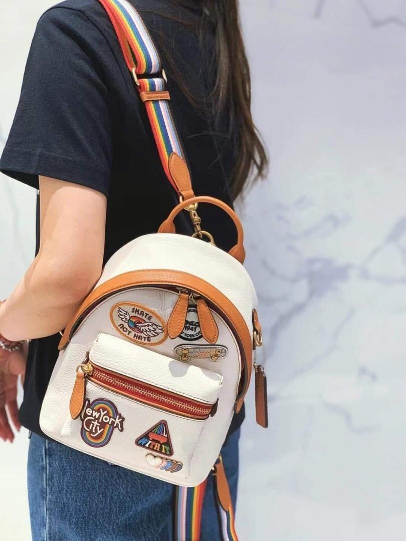 BALO NỮ COACH CHARTER BACKPACK 18 WITH PATCHES CA137 12