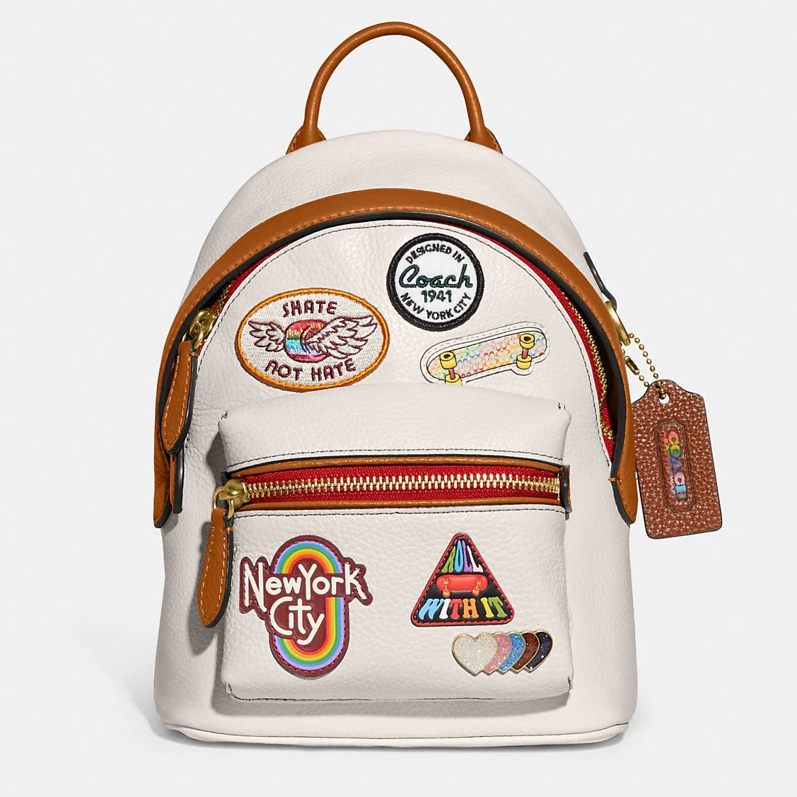 BALO NỮ COACH CHARTER BACKPACK 18 WITH PATCHES CA137 13