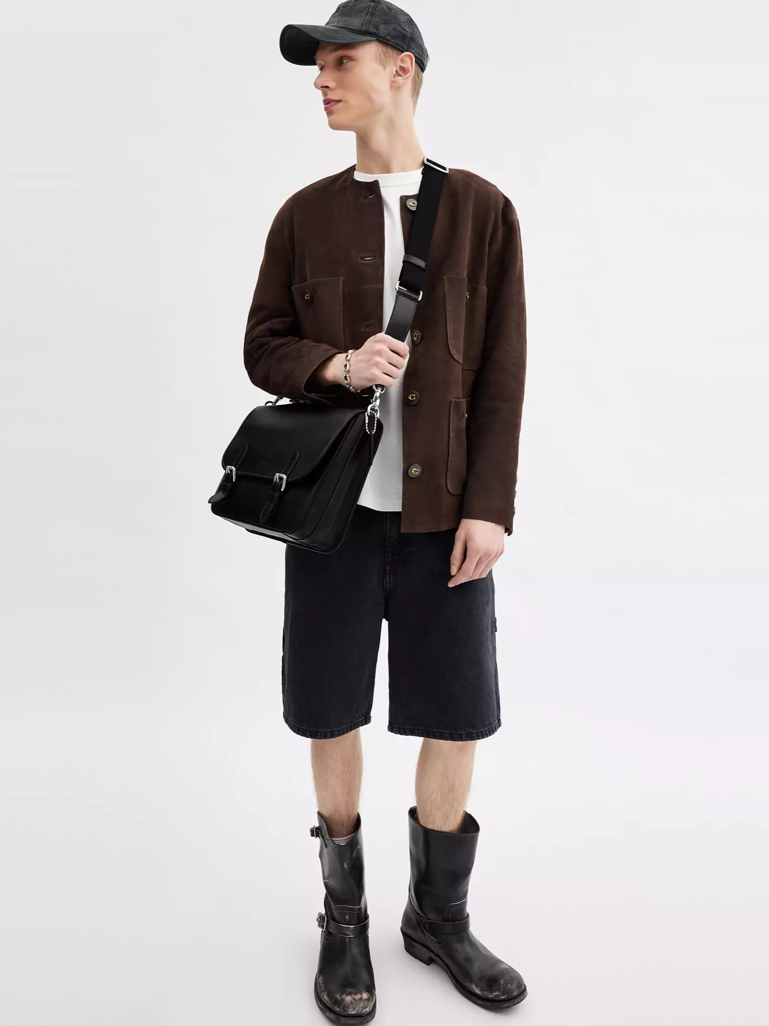 Túi Coach Nam Hitch Messenger Black CAH91 5