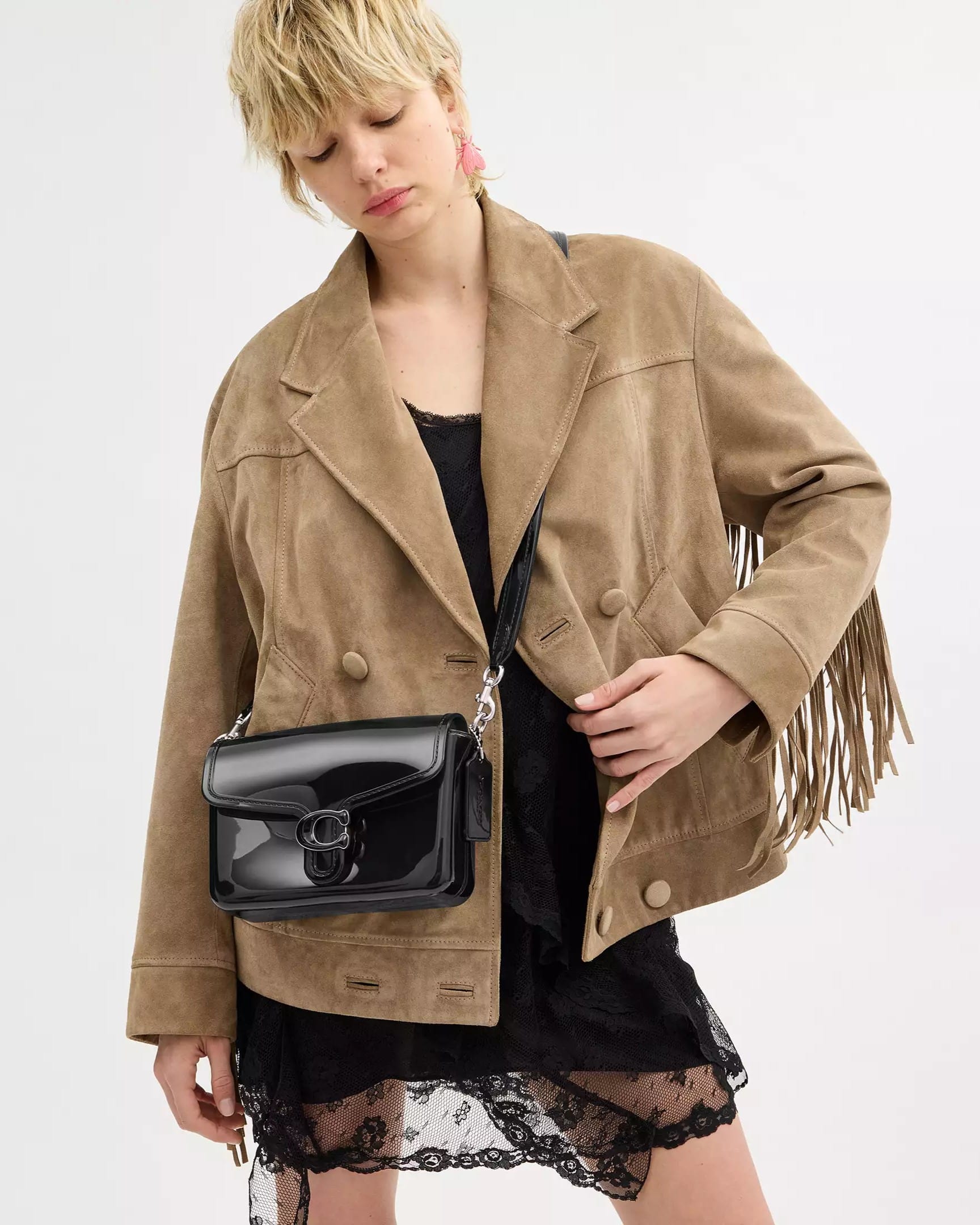 Túi Coach nữ Jelly Tabby Silver Flower Black CH748 7