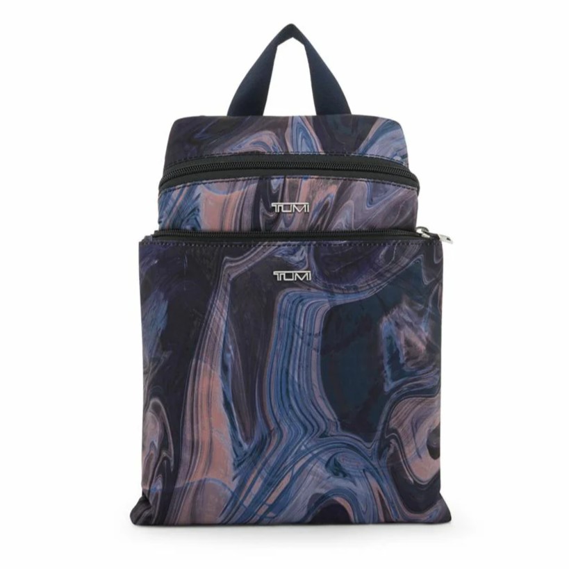 Balo nữ Tumi Voyageur Just In Case Backpack Navy Liquid Print 3