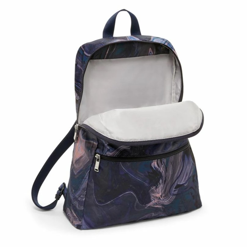 Balo nữ Tumi Voyageur Just In Case Backpack Navy Liquid Print 5