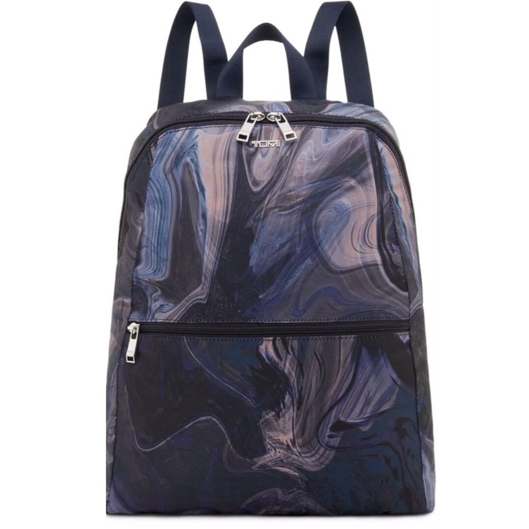 Balo nữ Tumi Voyageur Just In Case Backpack Navy Liquid Print 6