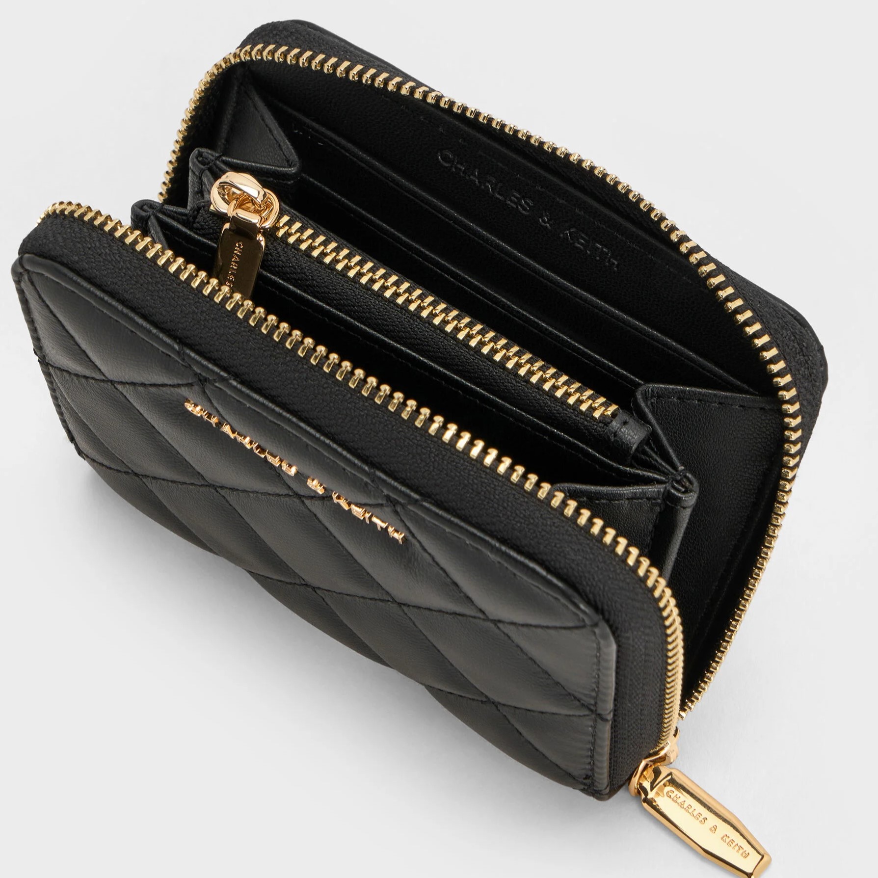 Ví ngắn gập Charles Keith Alva Quilted Zip Around Wallet CK6-10770678 7