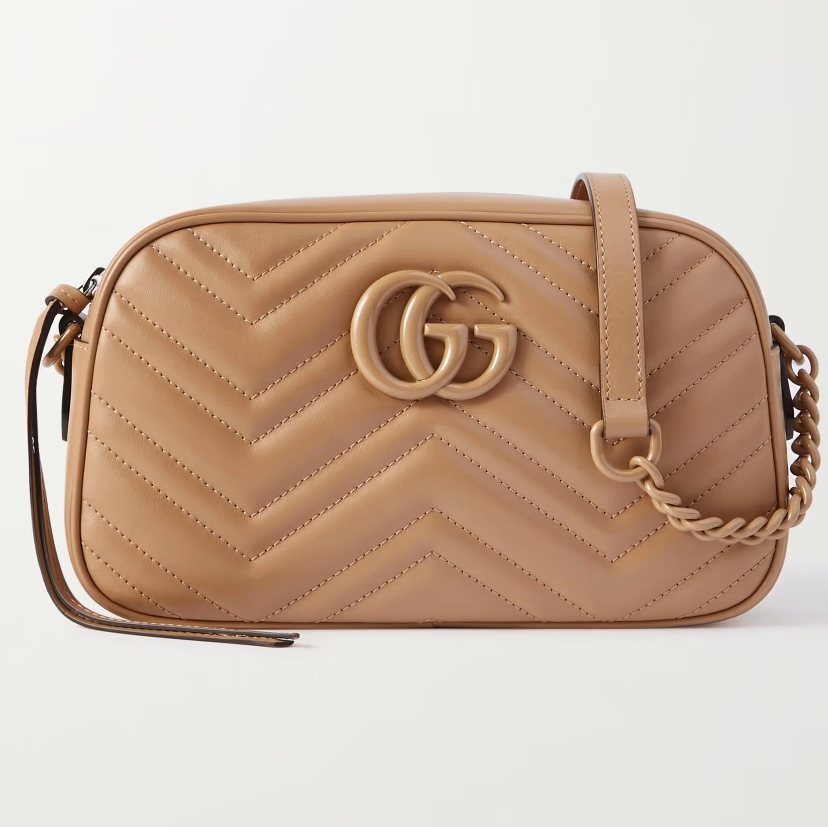 TÚI ĐEO CHÉO GUCCI GG MARMONT ANTIQUE ROSE CAMERA SMALL QUILTED LEATHER SHOULDER BAG 3