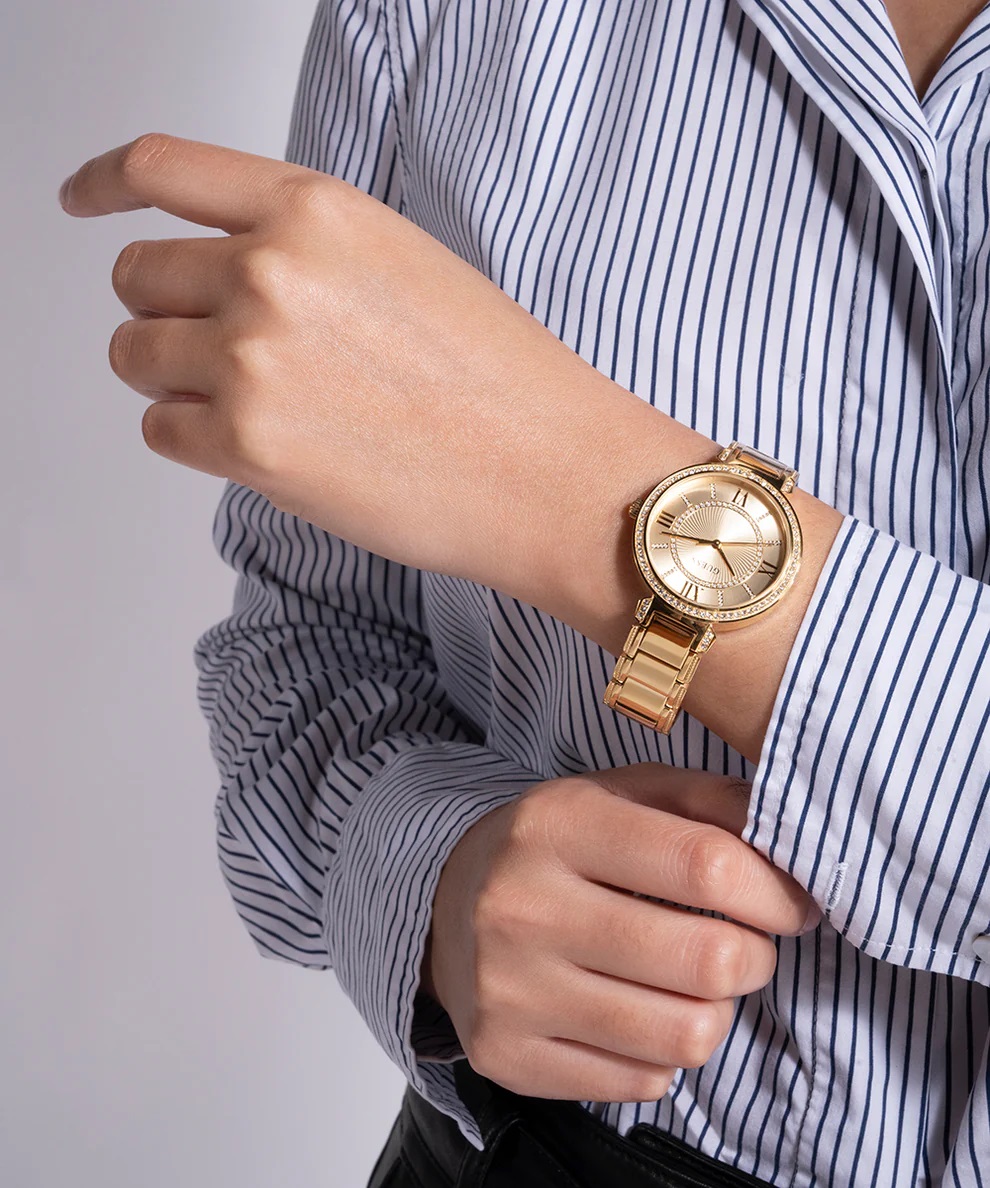 ĐỒNG HỒ NỮ GUESS LADIES GOLD TONE ANALOG WATCH GW0588L1 12