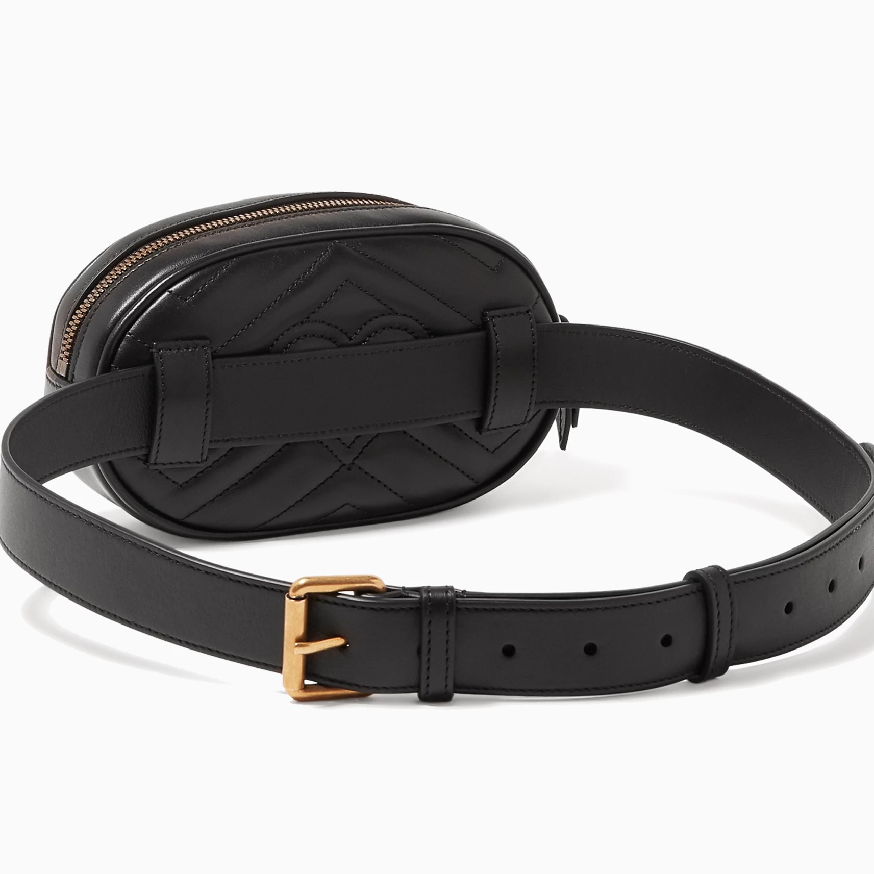 Túi đeo bụng Gucci GG Marmont Matelassé Leather Belt Bag Black 5