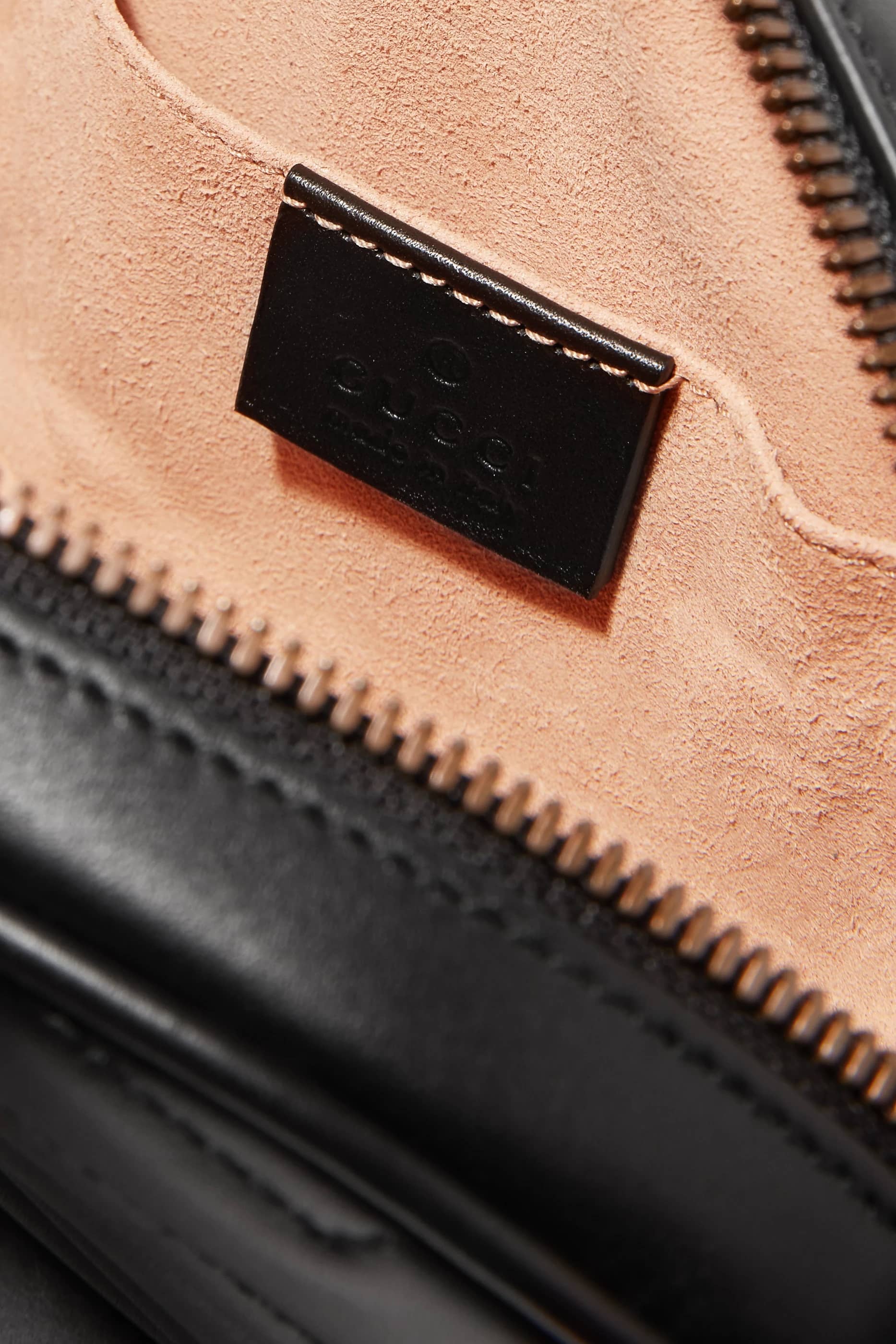 Túi đeo bụng Gucci GG Marmont Matelassé Leather Belt Bag Black 12