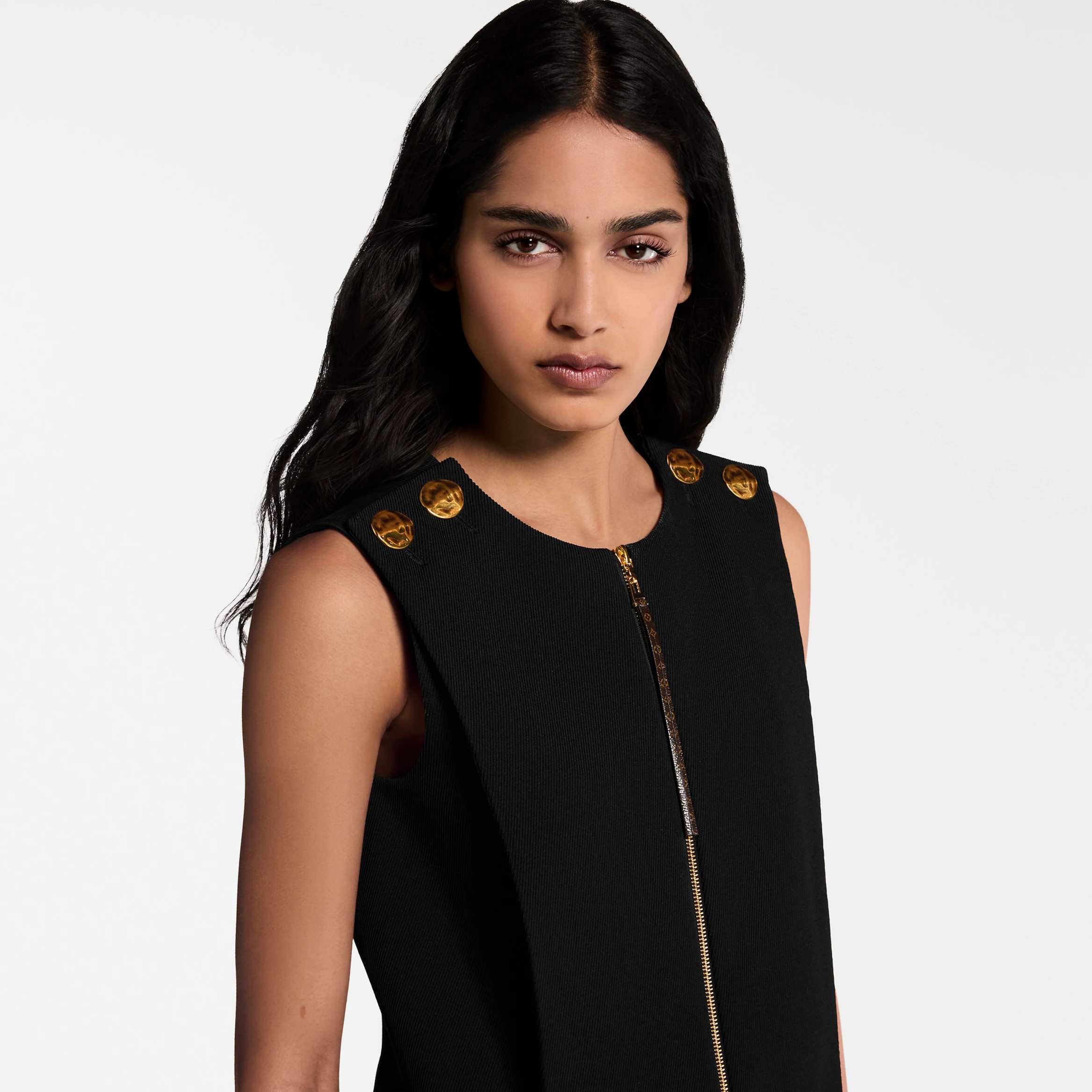 Đầm LV Louis Vuitton Button Detail Apron Dress 2