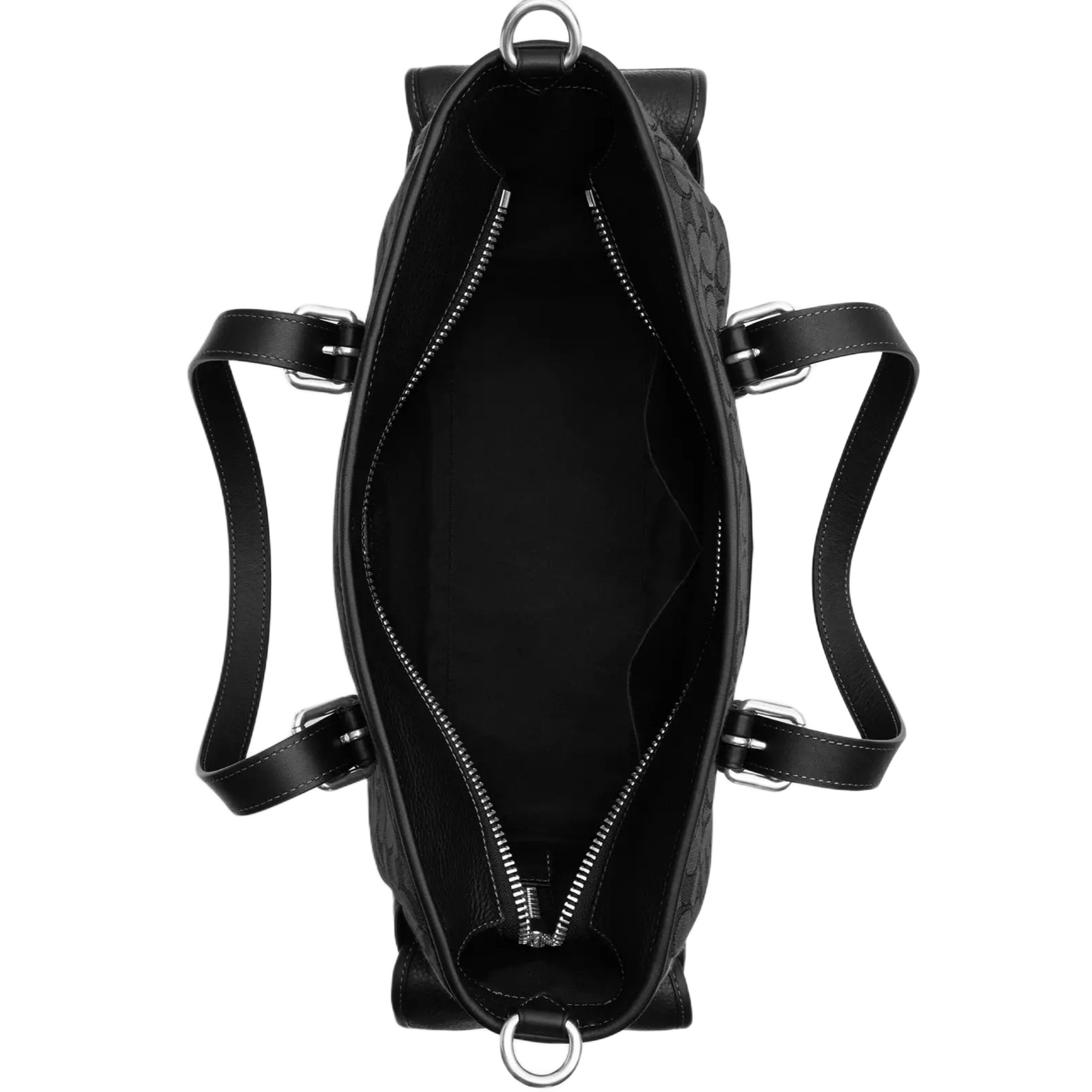 Túi Coach Sprint Tote In Signature Jacquard Charcoal Black CR325 3