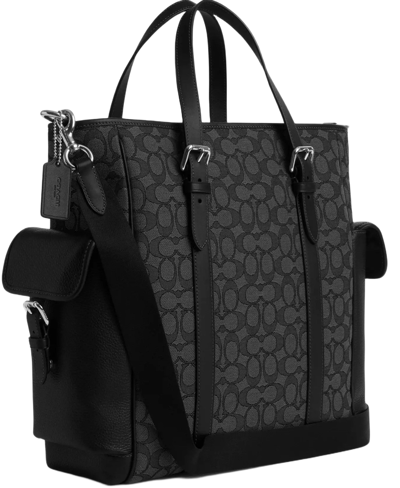 Túi Coach Sprint Tote In Signature Jacquard Charcoal Black CR325 1