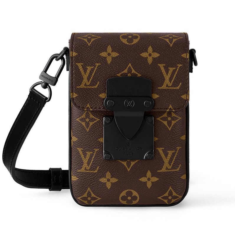 Louis Vuitton S-Lock Vertical Wearable Wallet Monogram Black Monogram Macassar