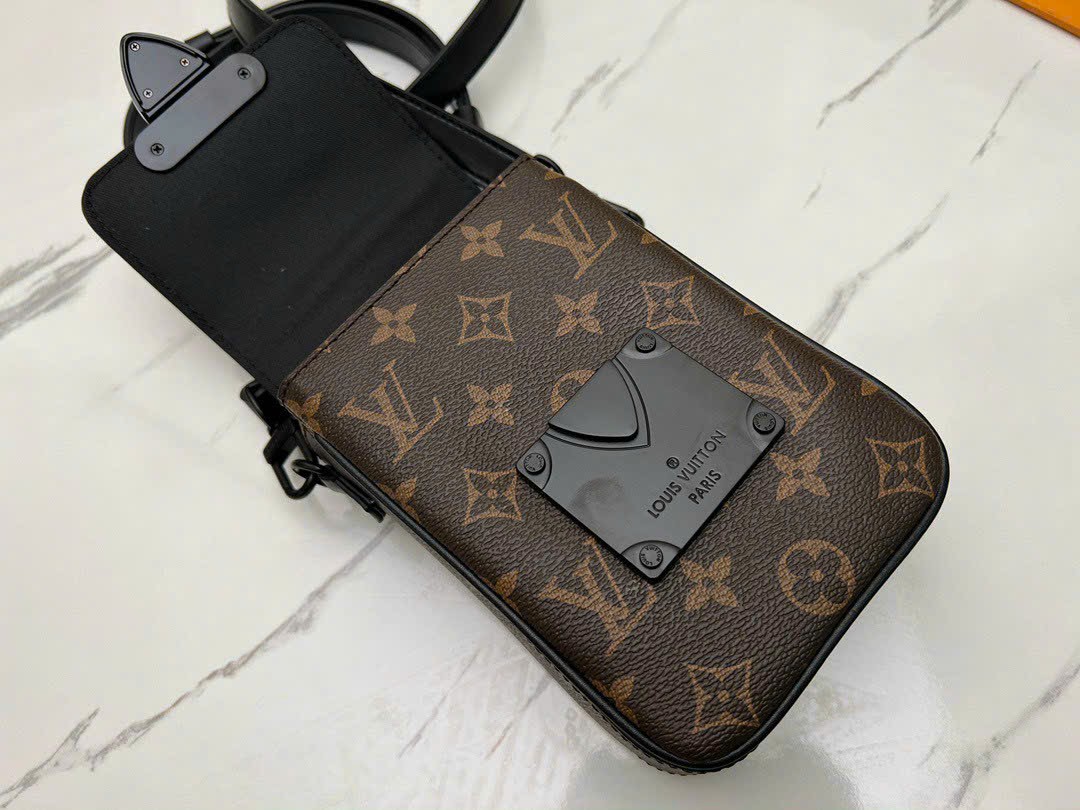 Louis Vuitton S-Lock Vertical Wearable Wallet Monogram Macassar
