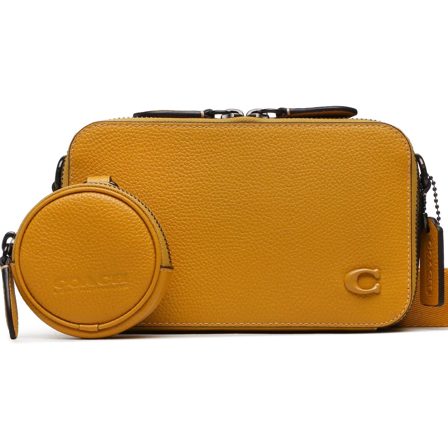 Túi Coach Nam Charter Slim Crossbody CC070 màu vàng 1