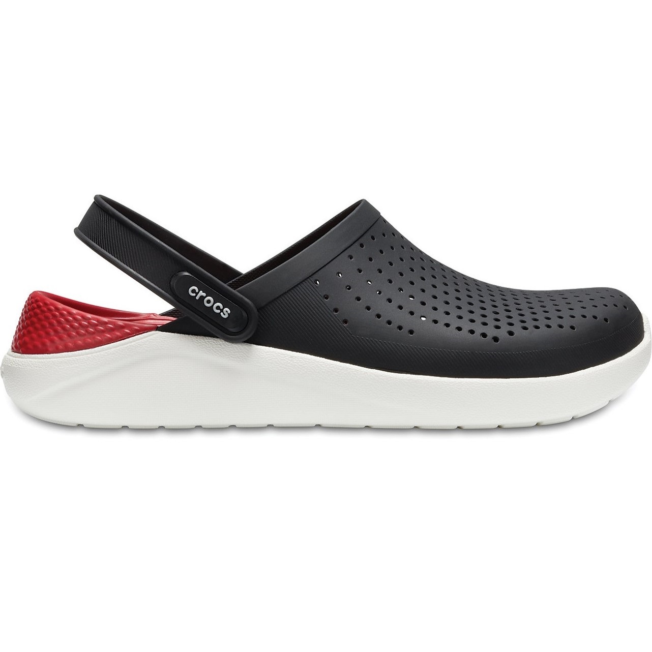 Dép Nam Crocs Mens LiteRide Black White Clogs 204592-066 4