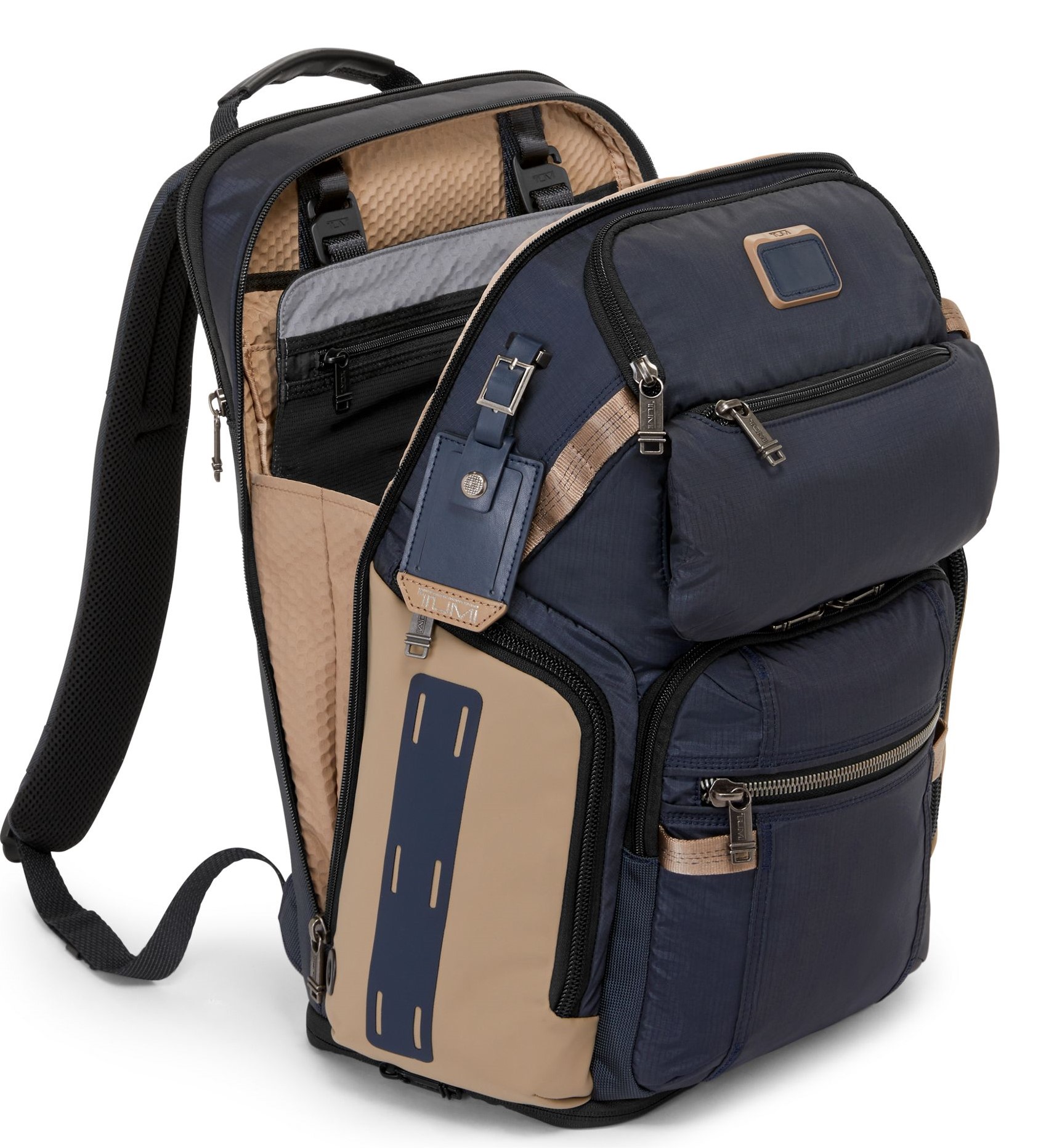 Balo Tumi Nam Alpha Bravo Nomadic Midnight Navy Khaki Nylon Backpack 1