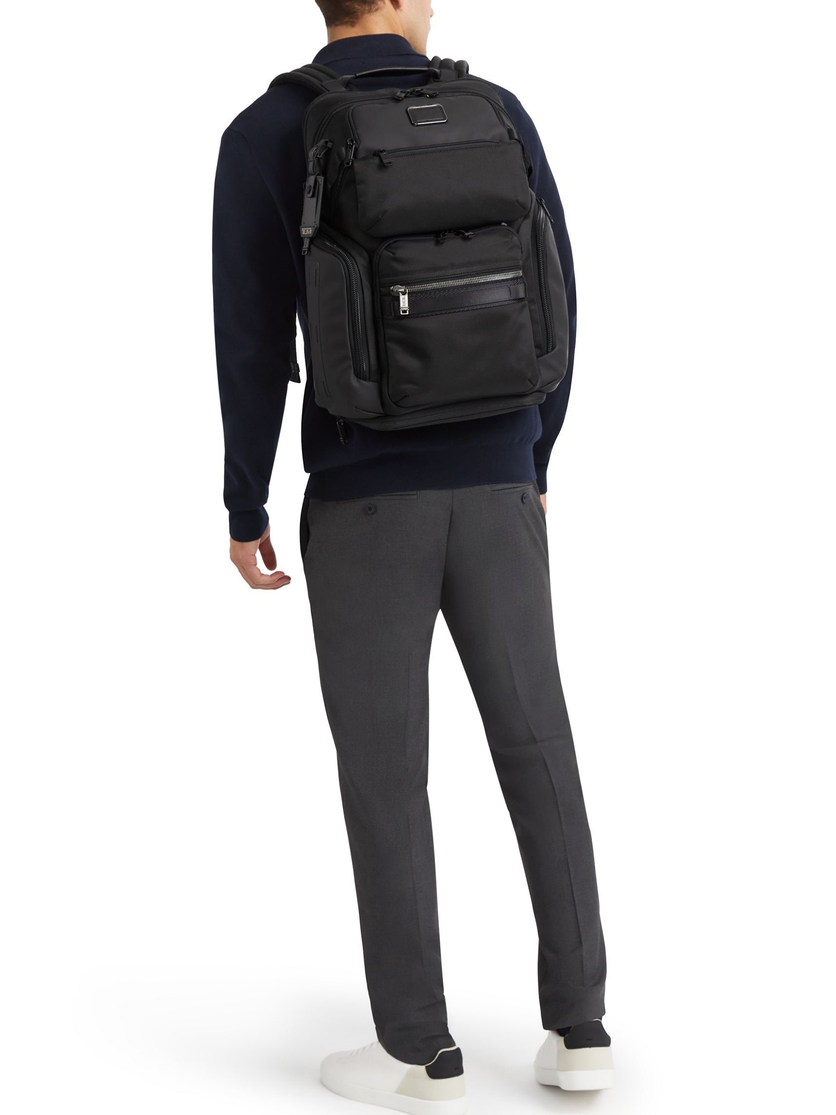 Balo Tumi Nam Alpha Bravo Nomadic Midnight Navy Khaki Nylon Backpack 4