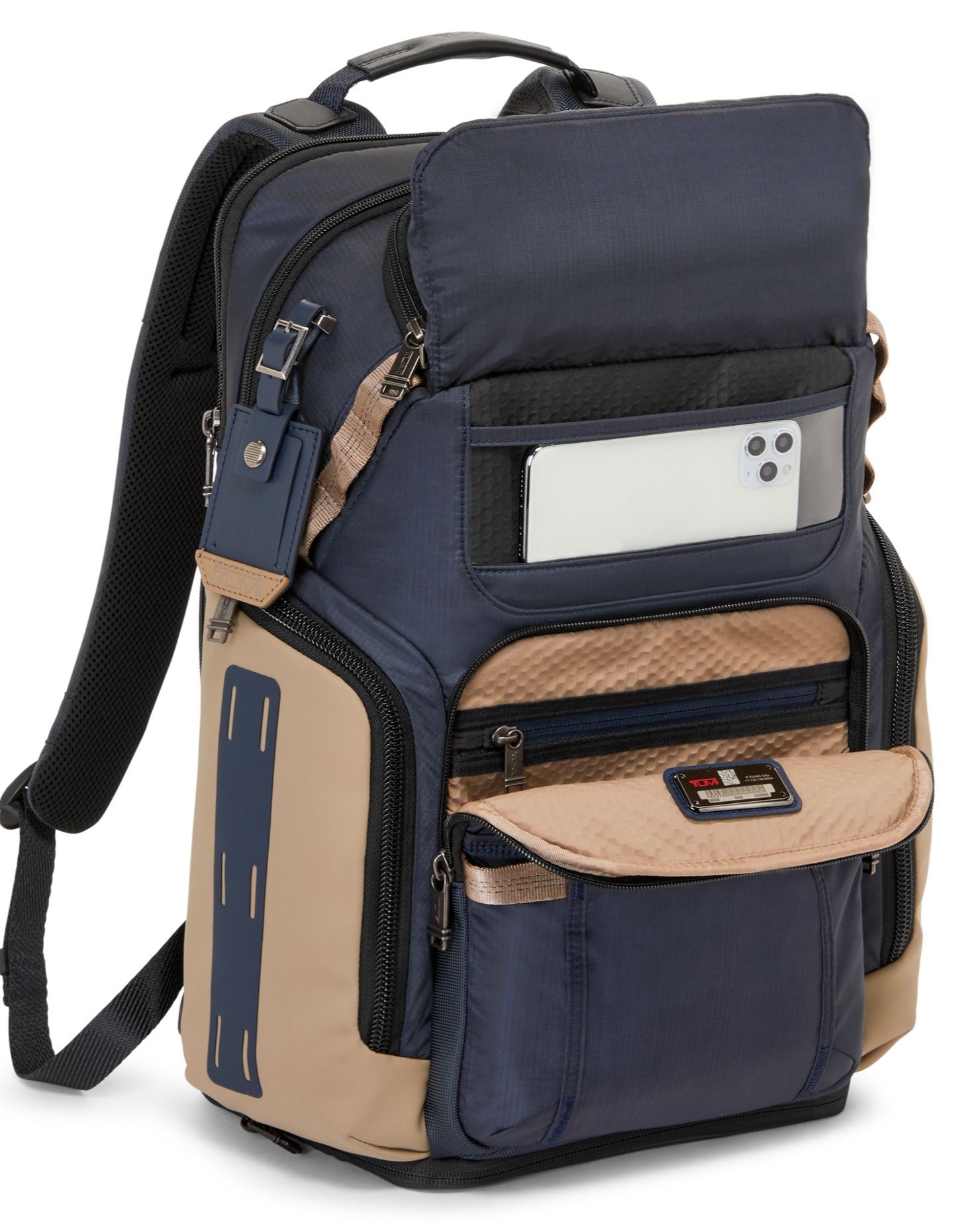 Balo Tumi Nam Alpha Bravo Nomadic Midnight Navy Khaki Nylon Backpack 5