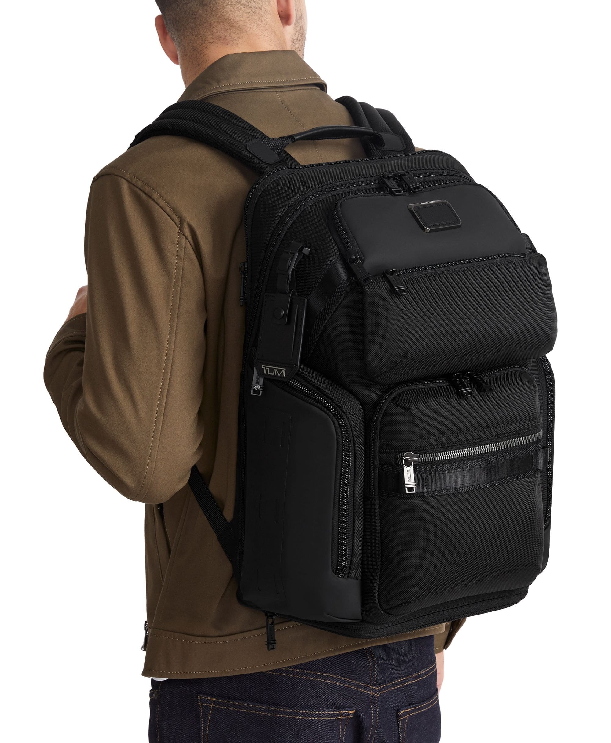 Balo Tumi Nam Alpha Bravo Nomadic Midnight Navy Khaki Nylon Backpack 9
