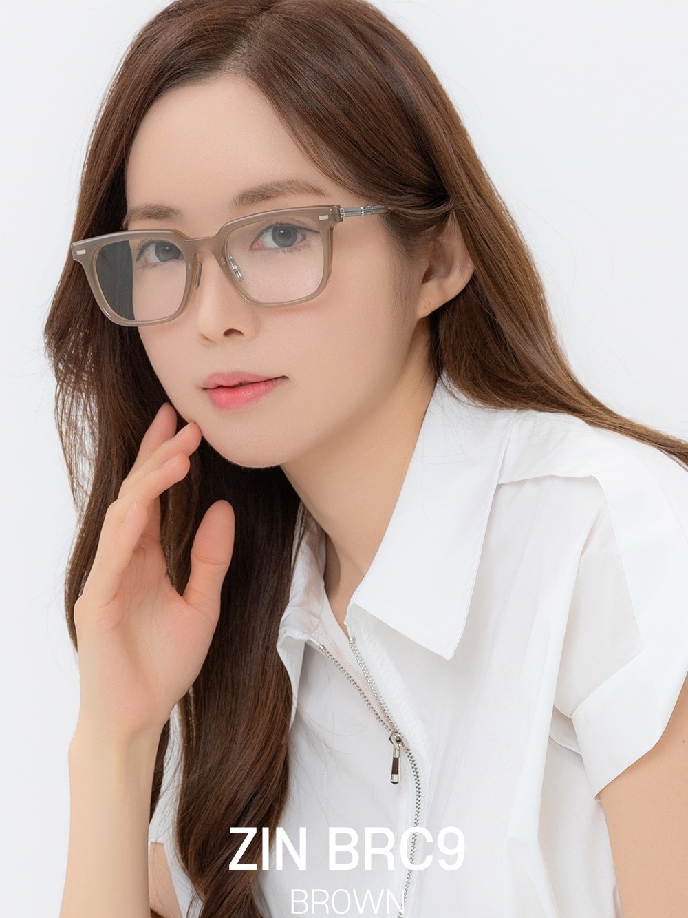 Mắt kính GM gọng cận Gentle Monster Zin BRC9 Clear Lenses Translucent Brown Acetate Frame 5
