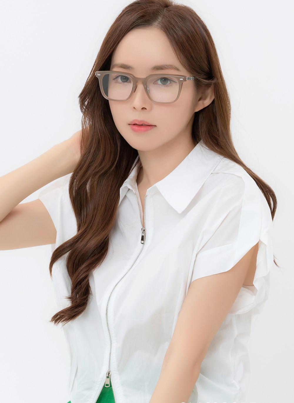 Mắt kính GM gọng cận Gentle Monster Zin BRC9 Clear Lenses Translucent Brown Acetate Frame 10