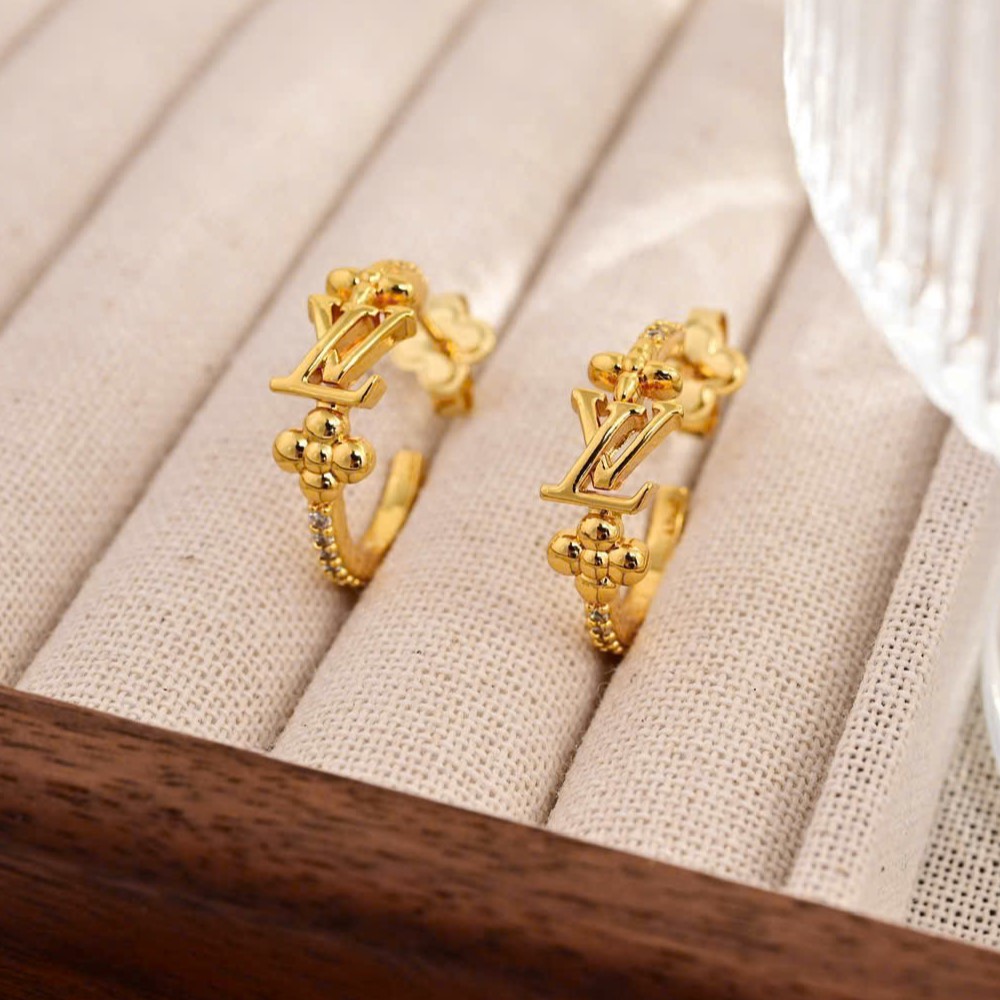 Hoa tai LV Iconic Earrings LV Initials and Monogram Flower Signatures 2