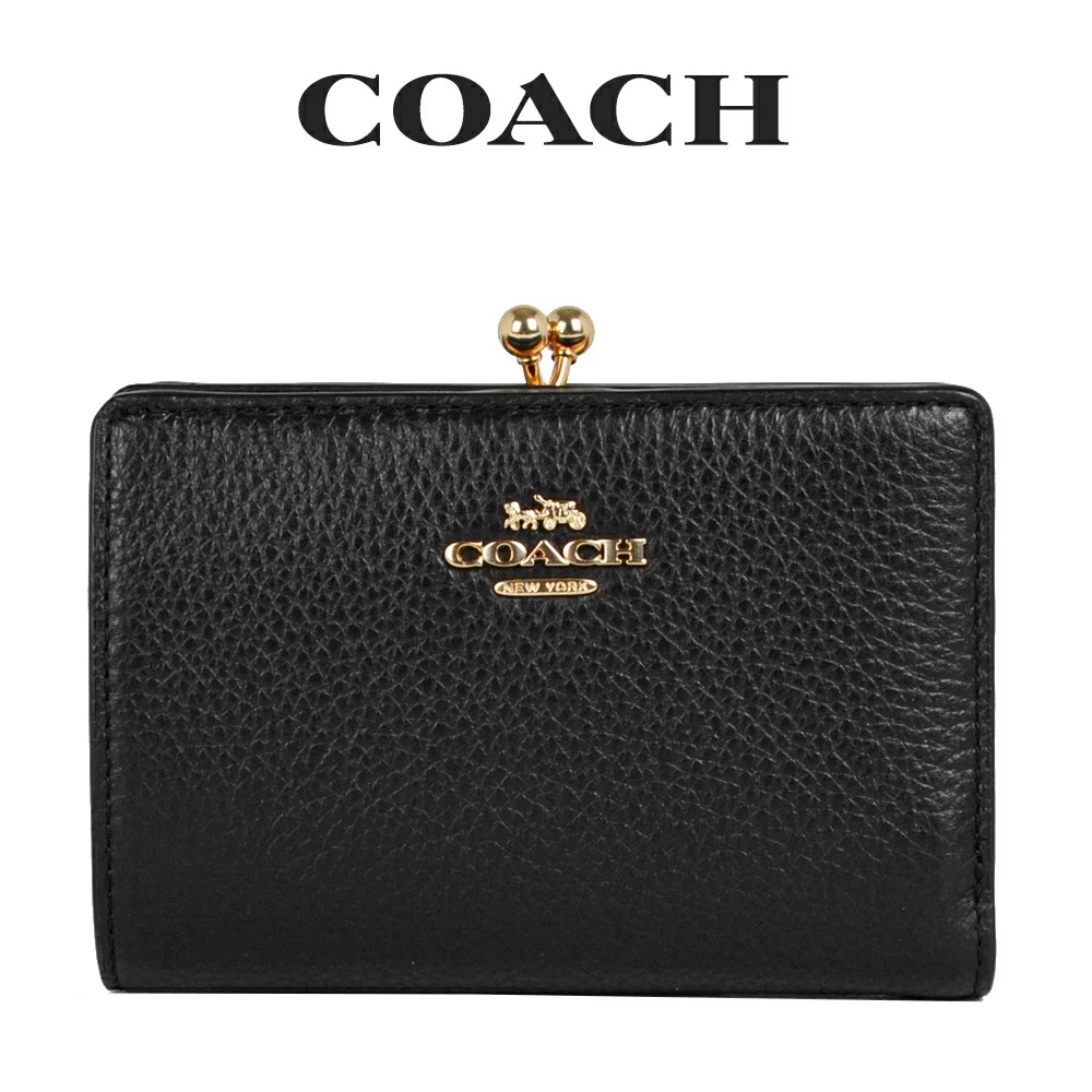 Ví Coach Kisslock Medium Wallet Black C8337 4