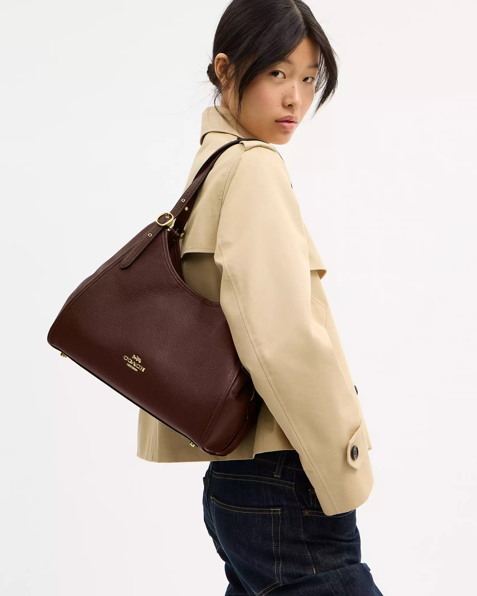 Túi đeo vai Coach Erin Shoulder Bag Maple CAQ86 6