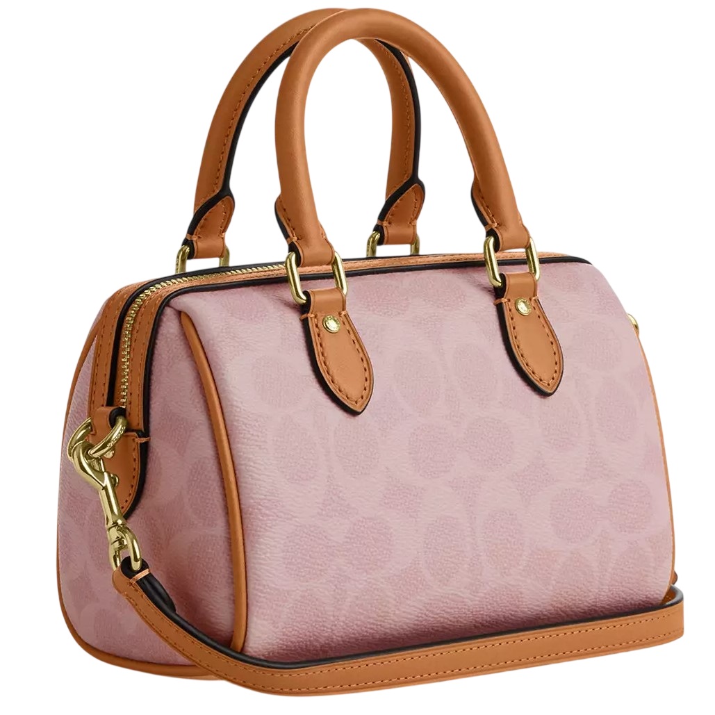 Túi Coach Mini Rowan Crossbody Bag In Signature Canvas With Charms Powder Pink CEK79 7
