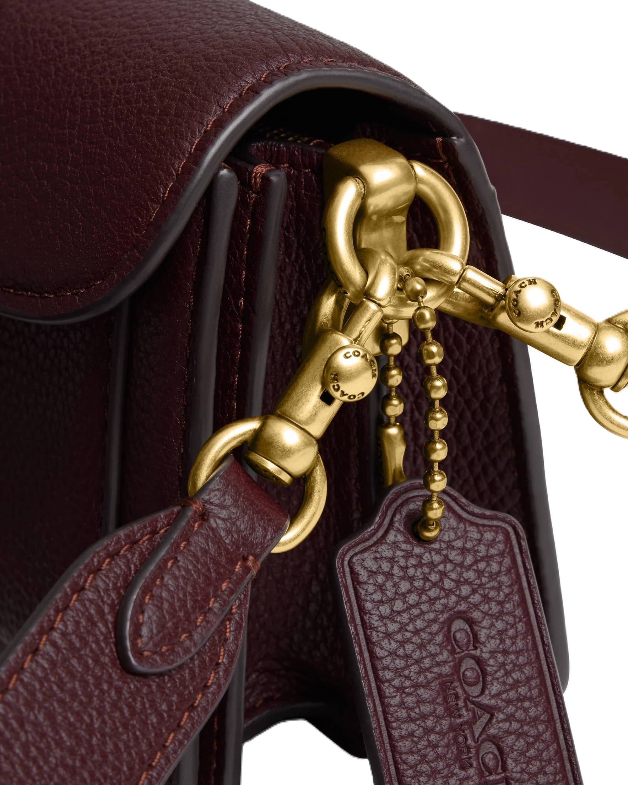 Túi Coach Polished Pebble Leather Tabby Shoulder Bag 20 Refresh Burgundy CY201 1