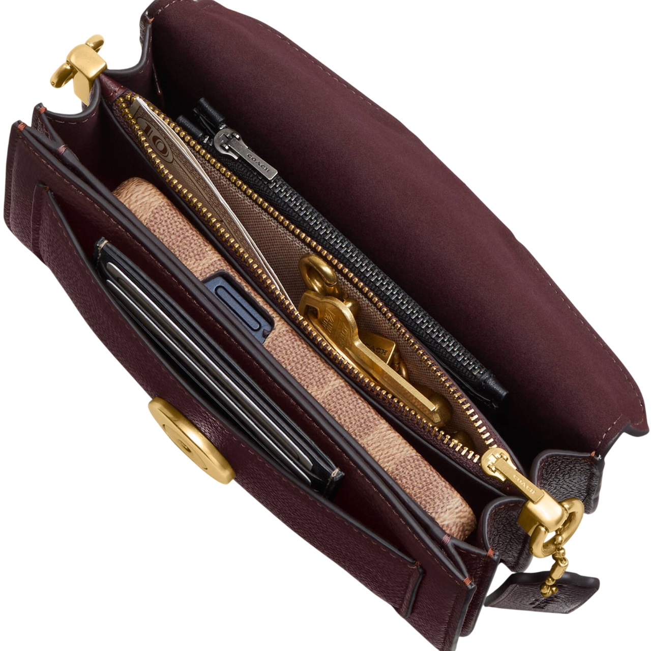 Túi Coach Polished Pebble Leather Tabby Shoulder Bag 20 Refresh Burgundy CY201 6