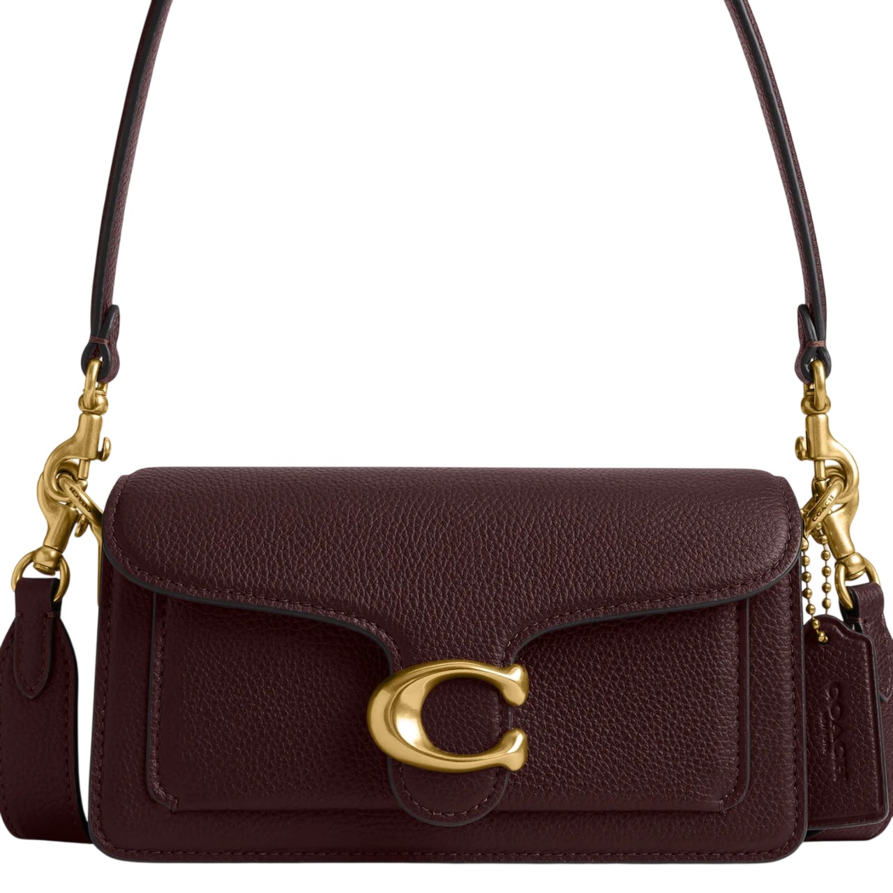 Túi Coach Polished Pebble Leather Tabby Shoulder Bag 20 Refresh Burgundy CY201 5