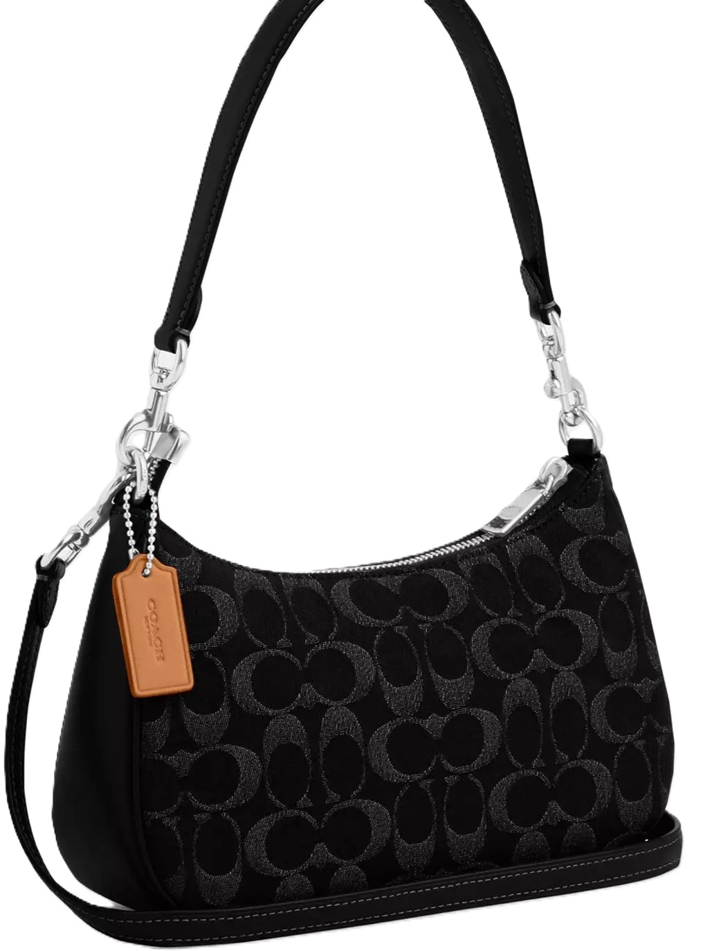 Túi Coach Teri Shoulder Bag In Signature Denim Black CDE43 3