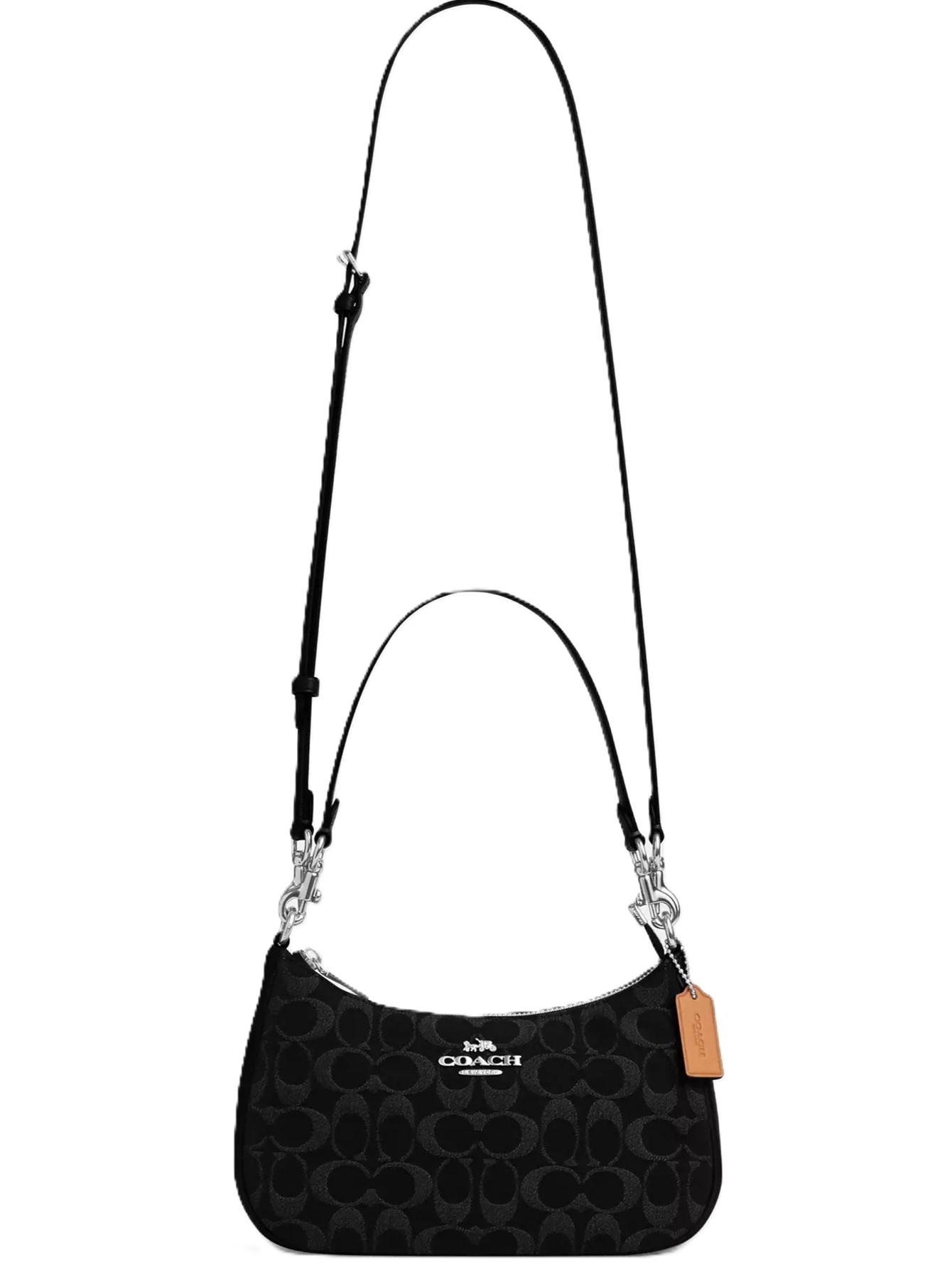 Túi Coach Teri Shoulder Bag In Signature Denim Black CDE43 5