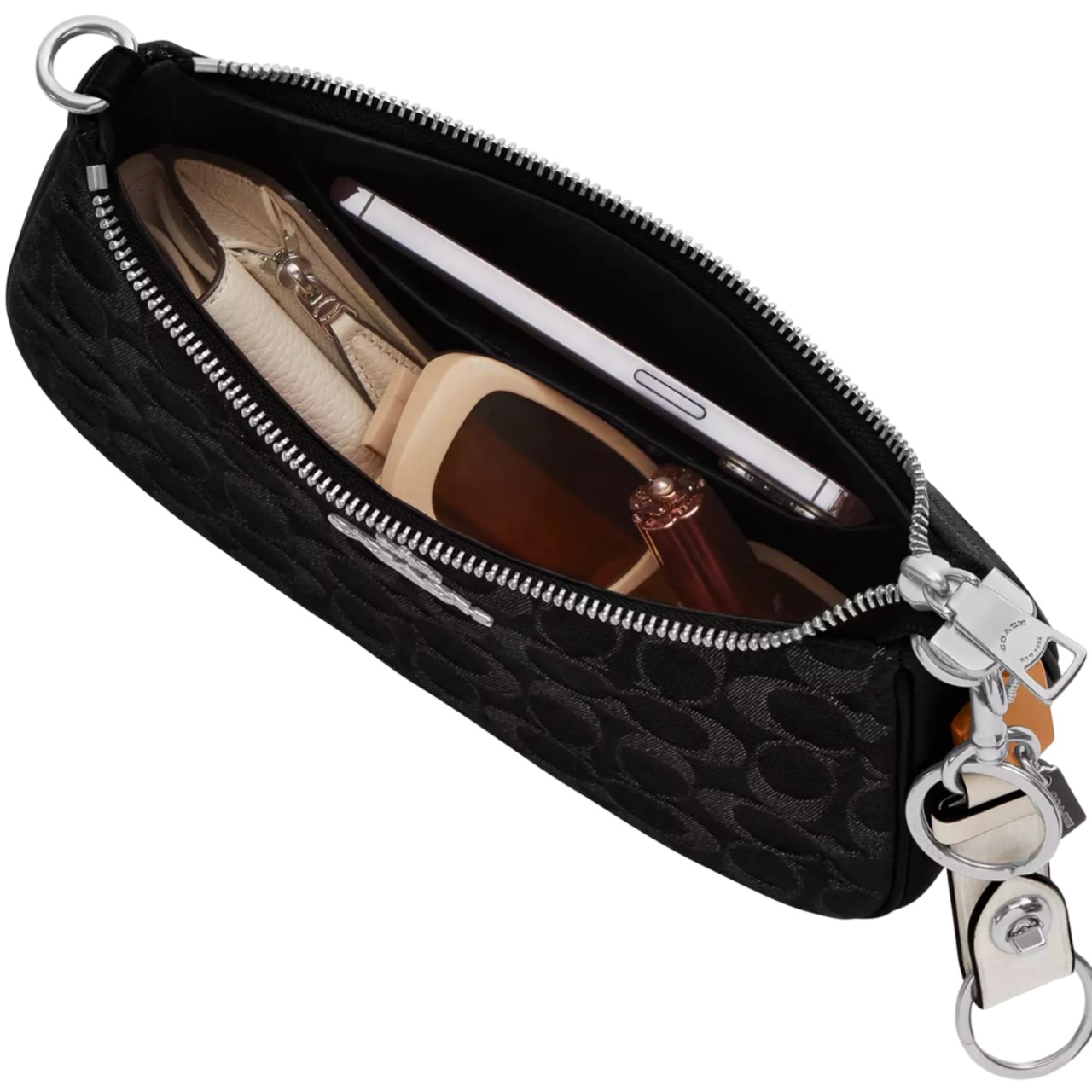 Túi Coach Teri Shoulder Bag In Signature Denim Black CDE43 7