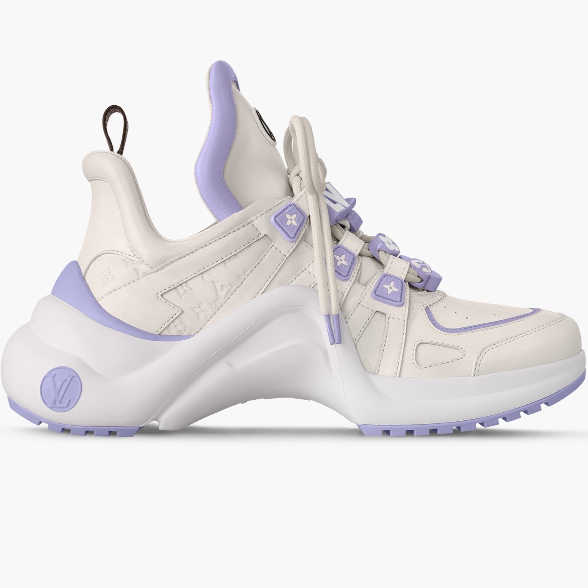 Giày LV nữ Louis Vuitton Archlight Sneaker Violet Calfskin 1AD291 2